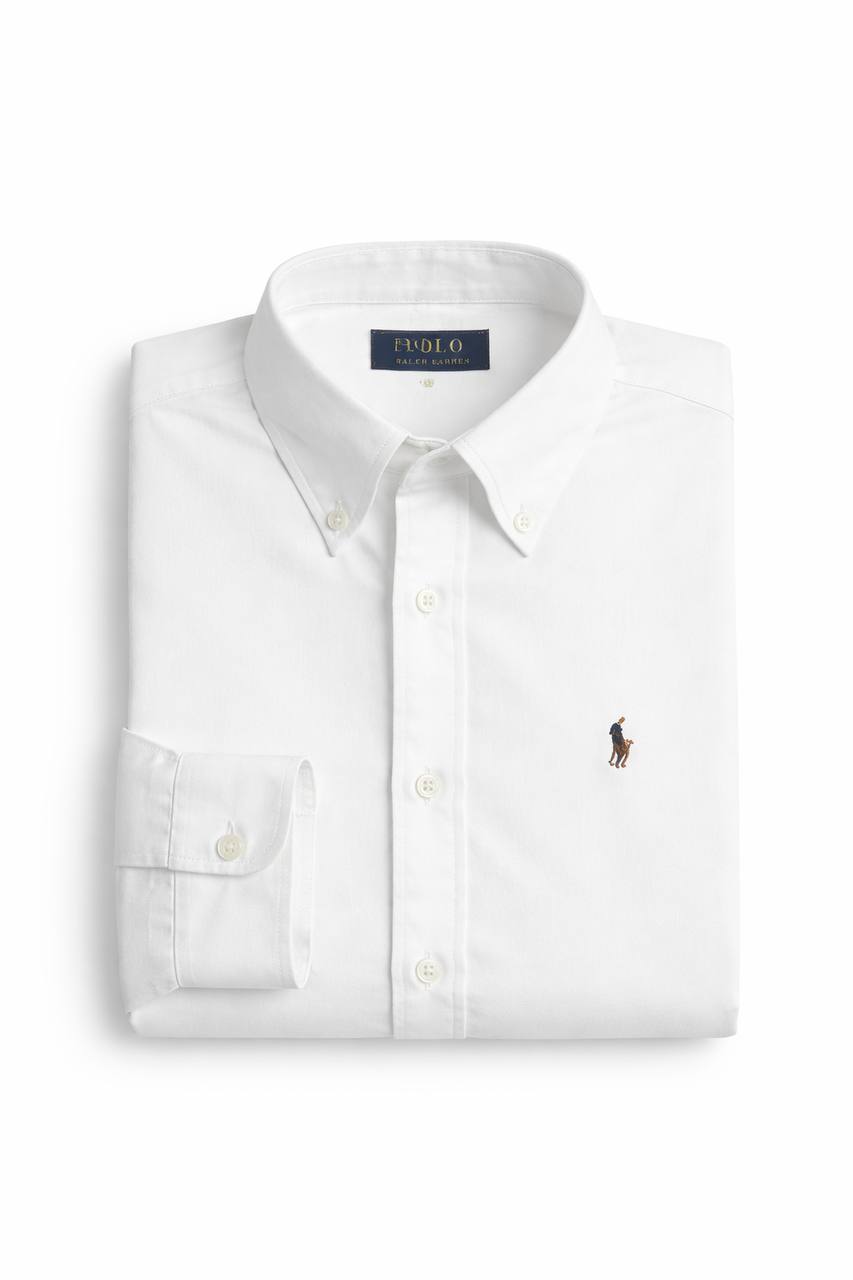 Plain white Cotton Oxford Shirt