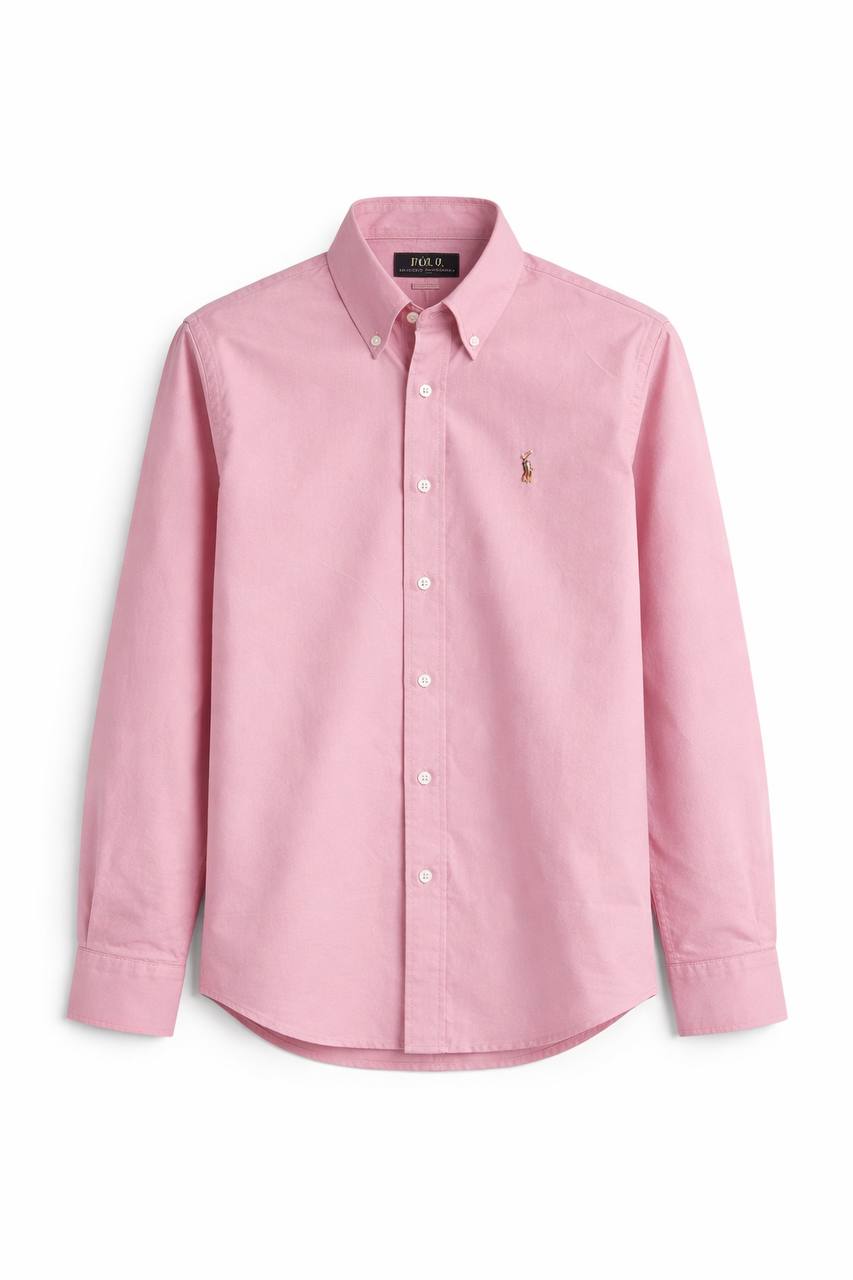 Plain Pink Cotton Oxford Shirt