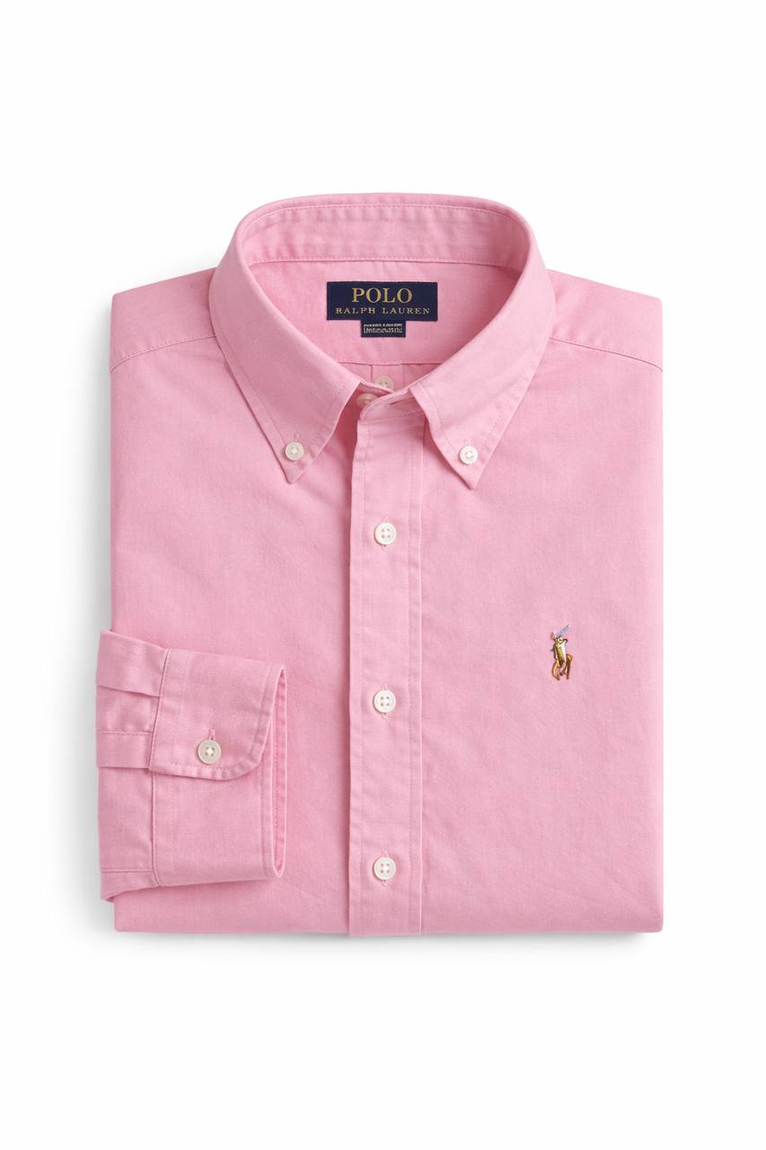 Plain Pink Cotton Oxford Shirt