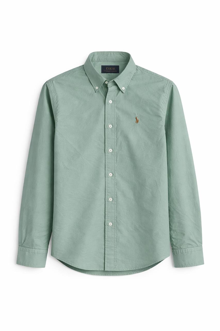 Plain Pista Cotton Oxford Shirt