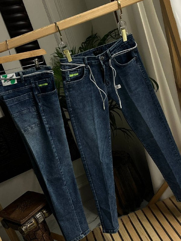 Ankle-Fit Distressed Graphic Jeans 103