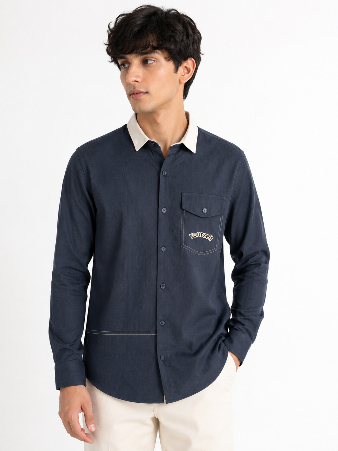 Contrast Collar Premium Shirts