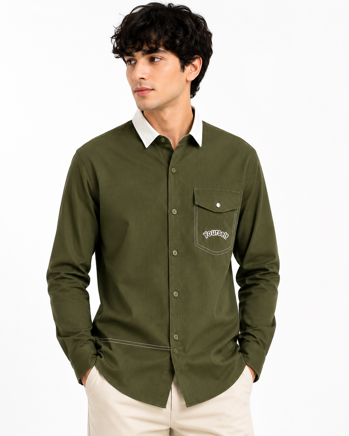 Contrast Collar Premium Shirts