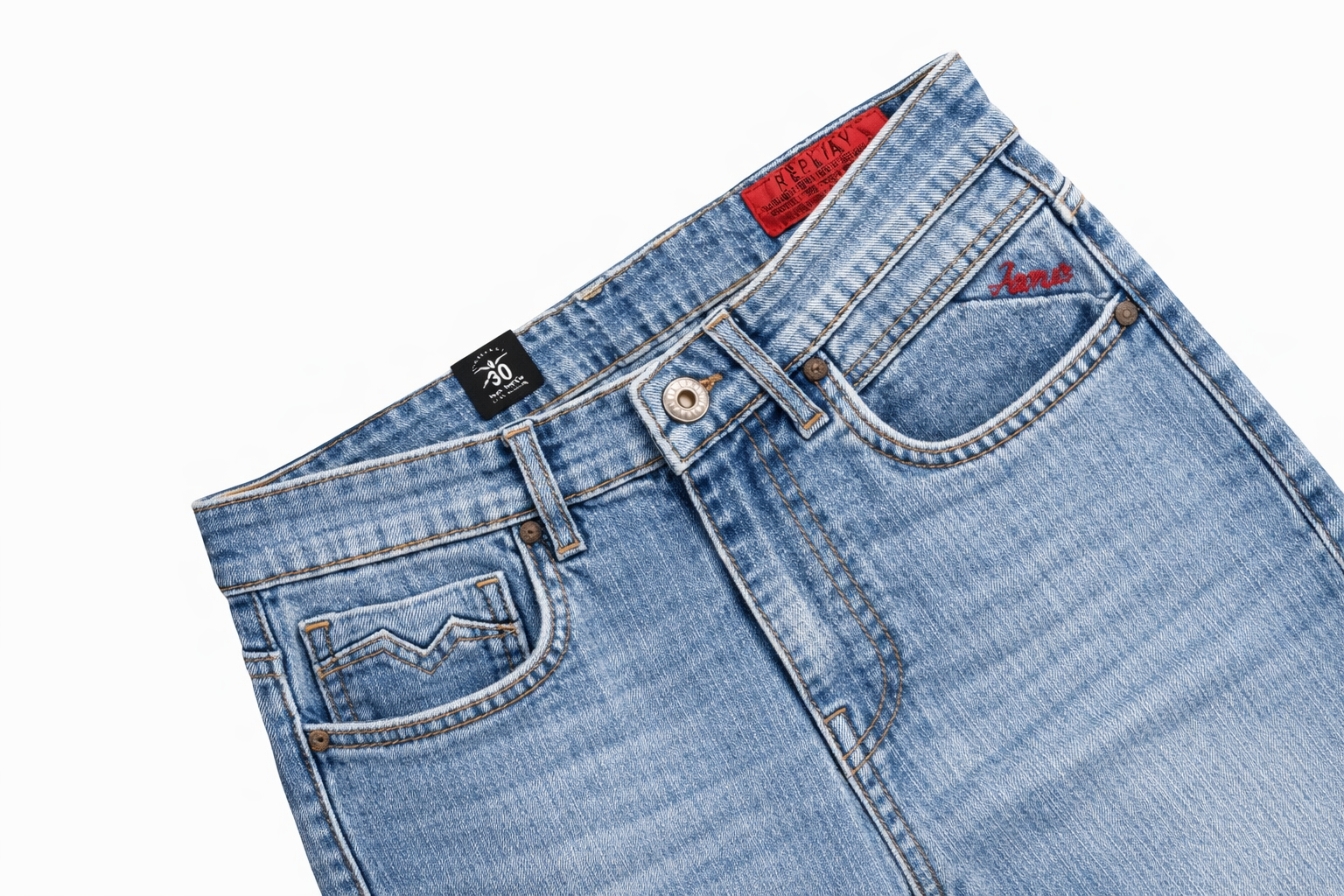 RELAX FIT BLUE DENIM JEANS