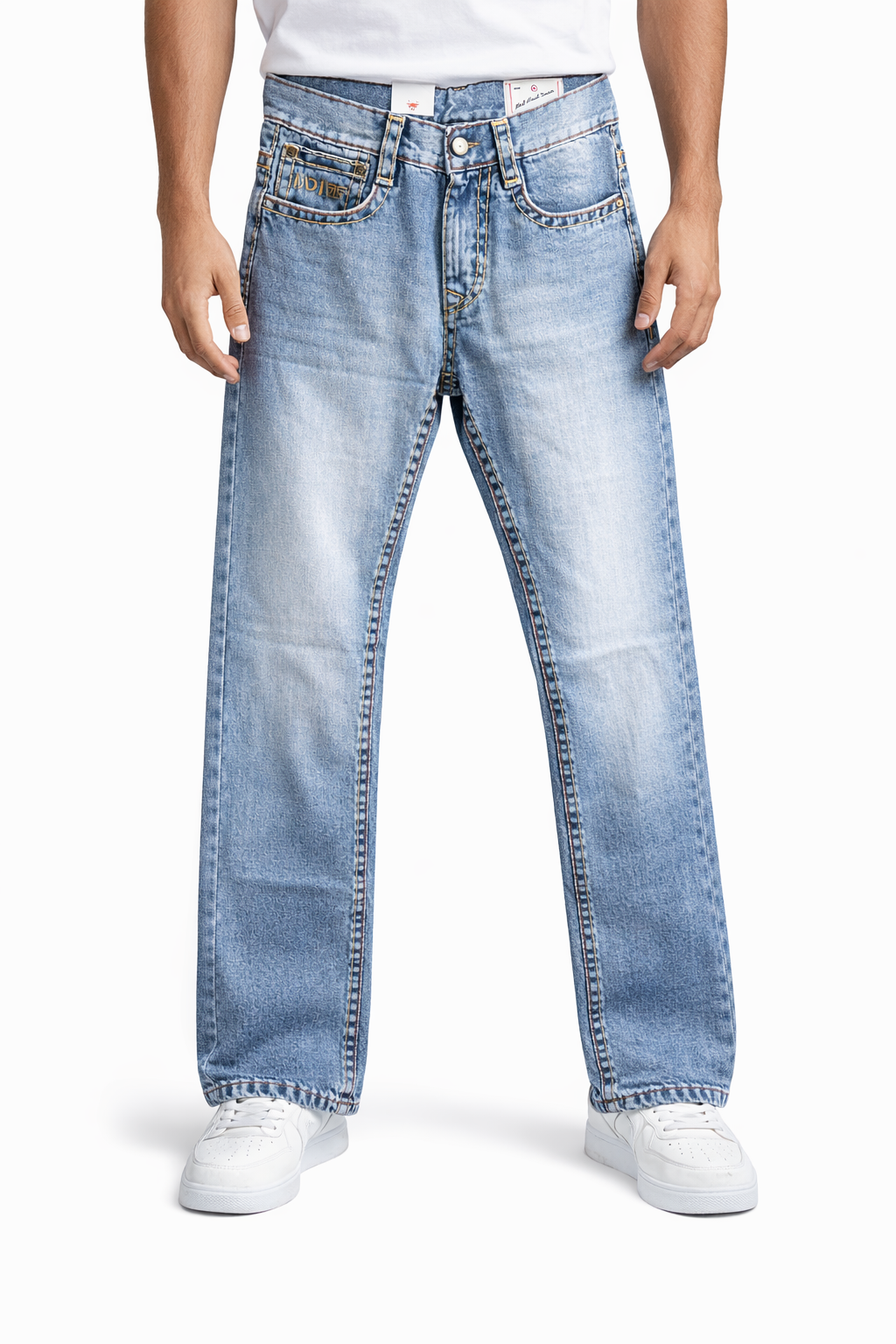 CLASSIC DENIM STRAIGHT FIT JEANS