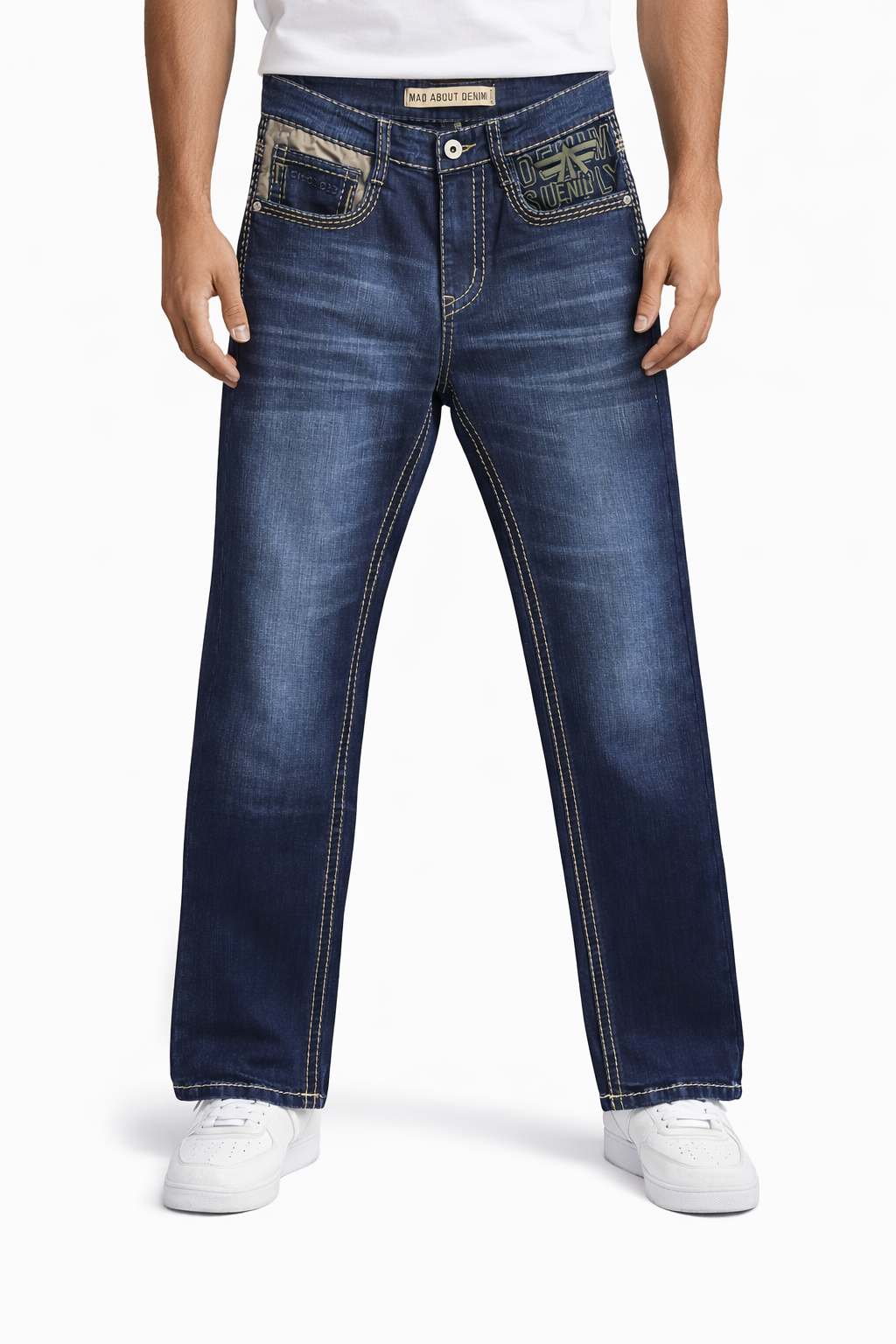 CLASSIC DENIM STRAIGHT FIT JEANS