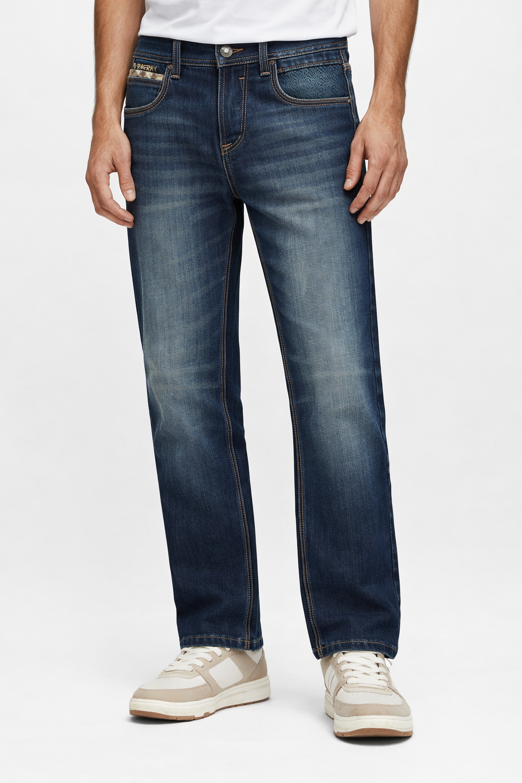 CLASSIC DENIM STRAIGHT FIT JEANS