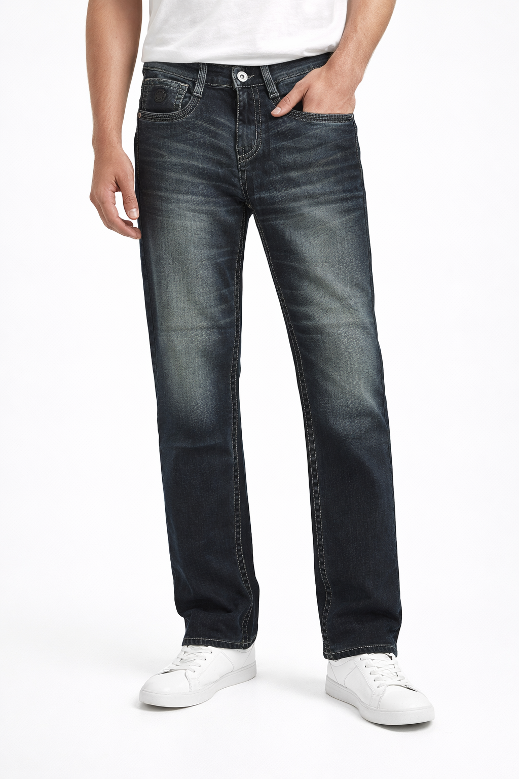 CLASSIC DENIM STRAIGHT FIT JEANS