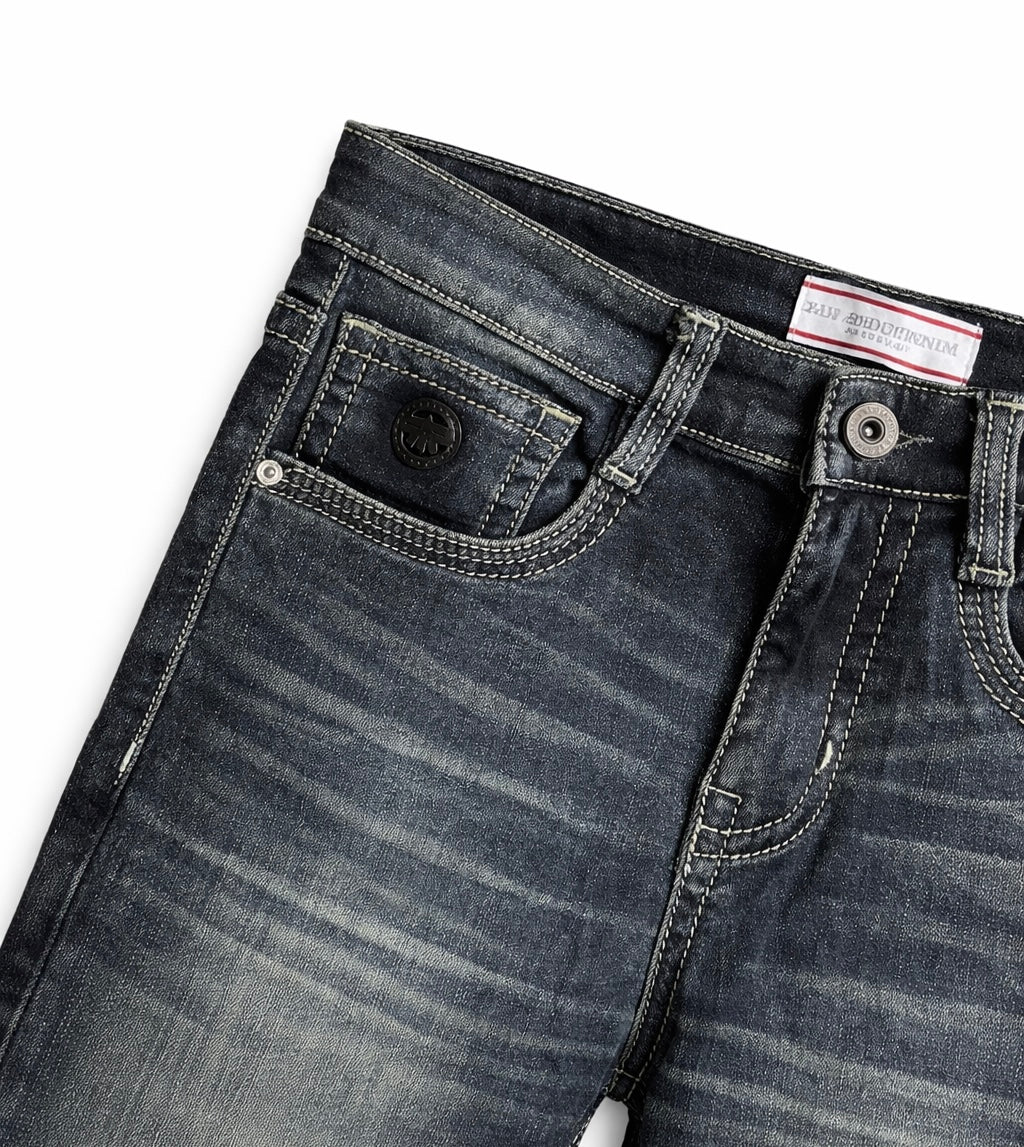 CLASSIC DENIM STRAIGHT FIT JEANS