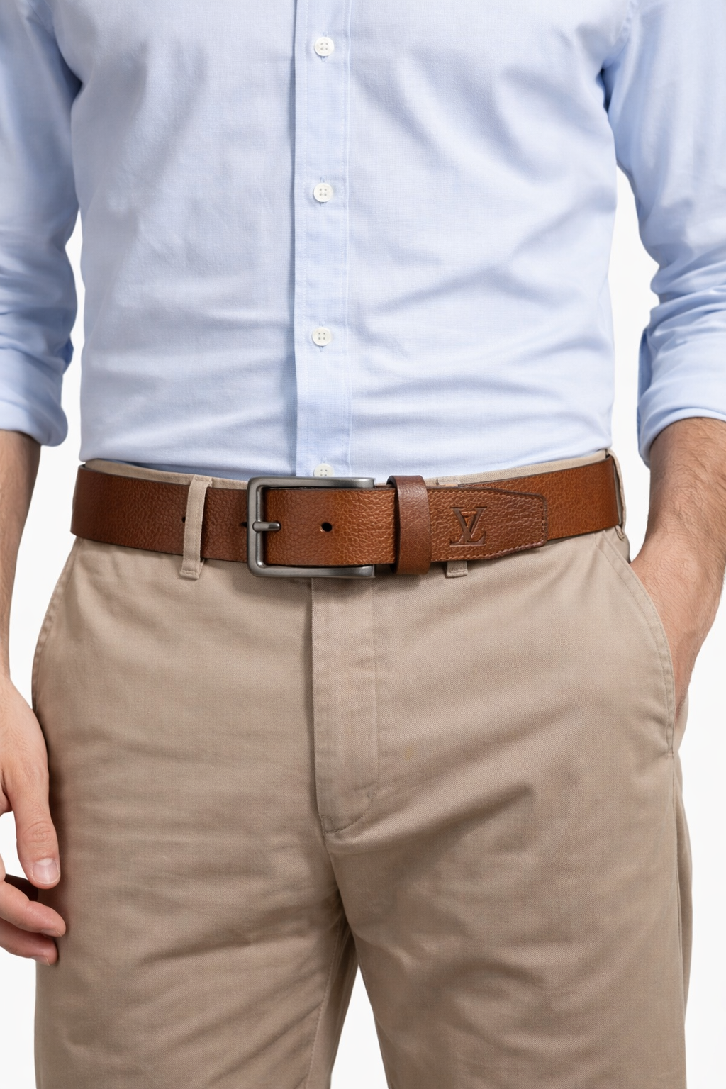 GENUINE LEATHER BELT BROWN
