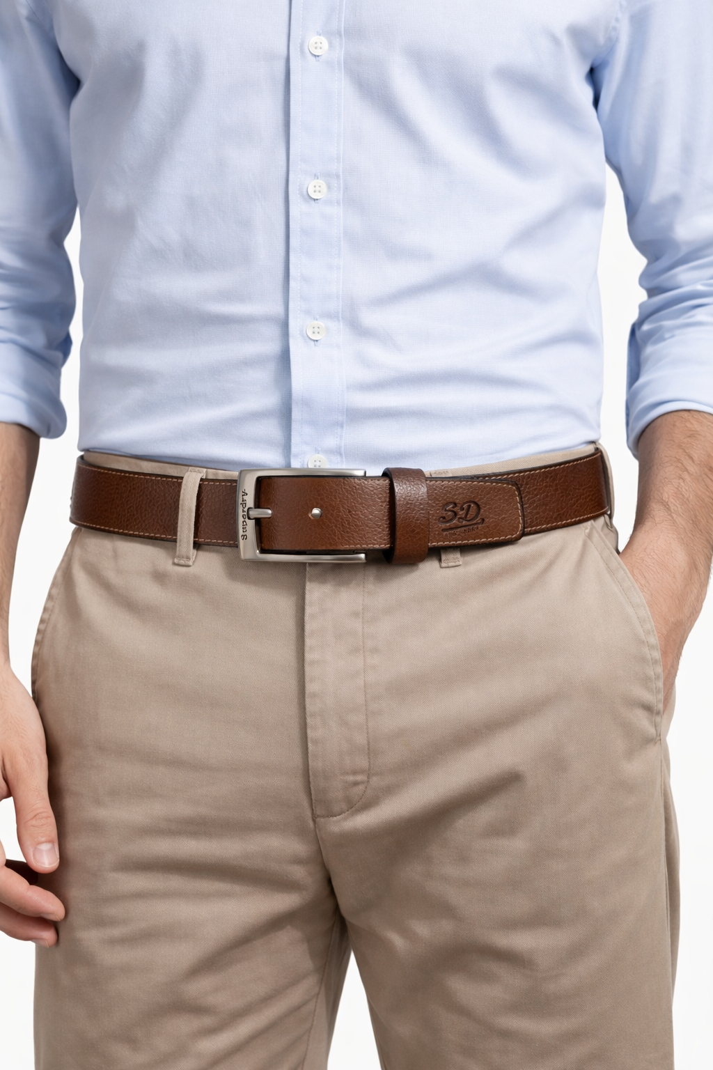 GENUINE LEATHER BELT BROWN
