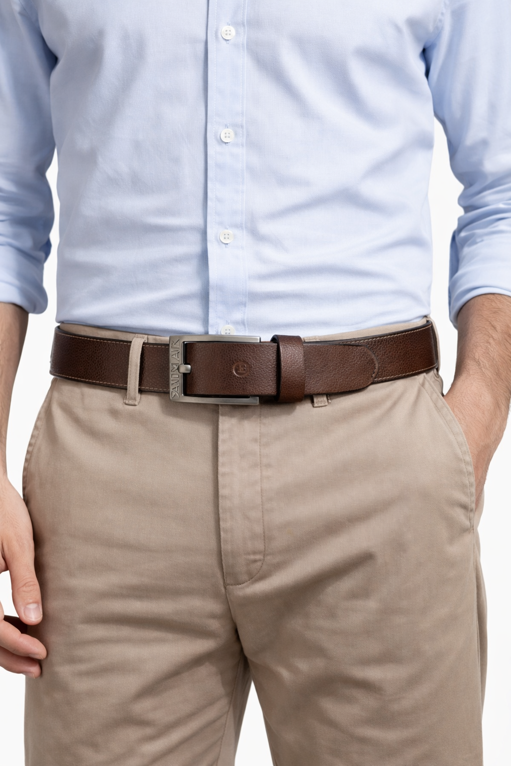 GENUINE LEATHER BELT BROWN