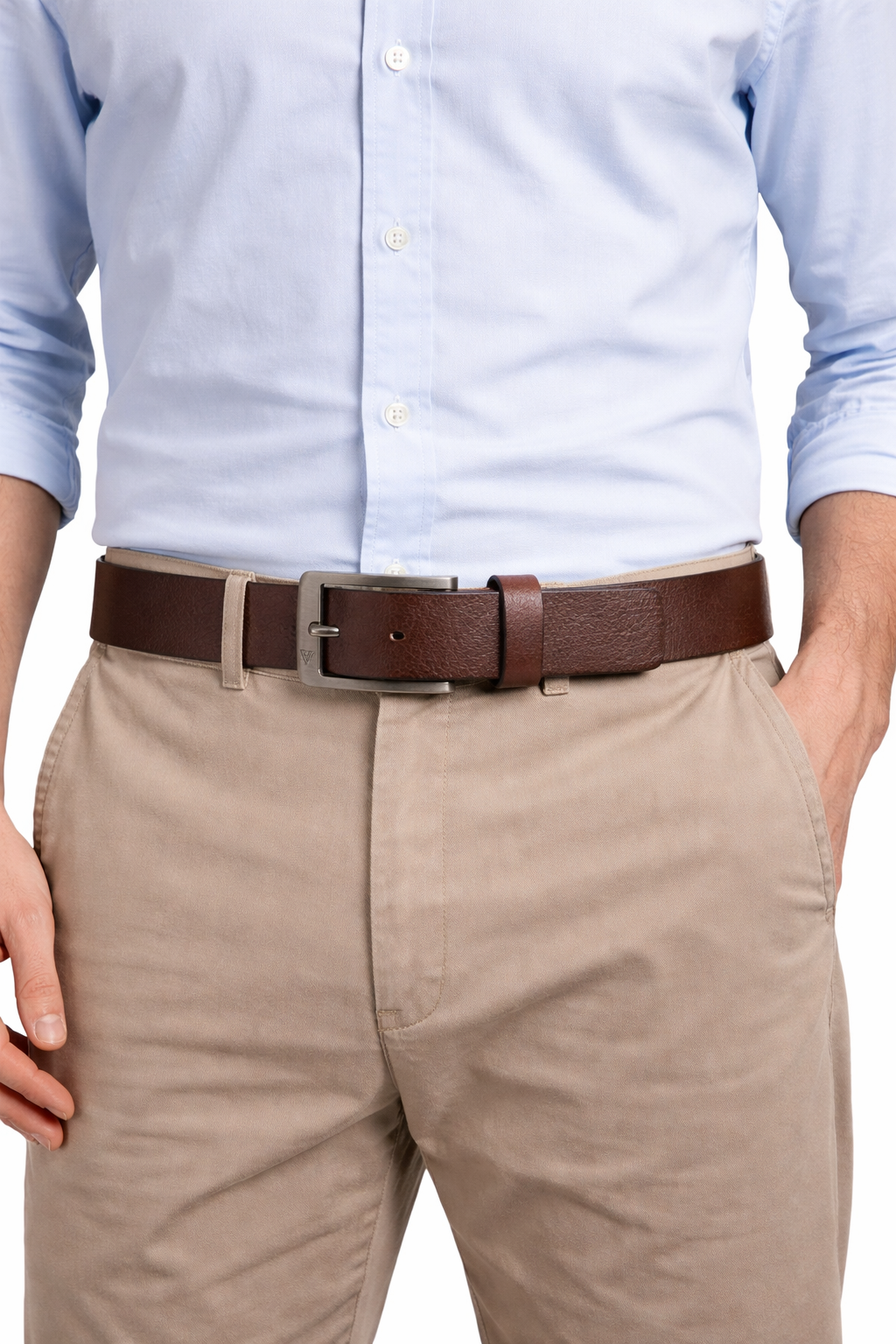 GENUINE LEATHER BELT BROWN