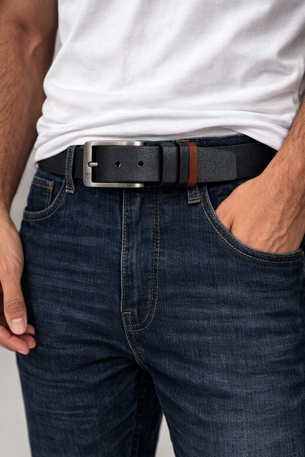 GENUINE LEATHER BELT BLACK
