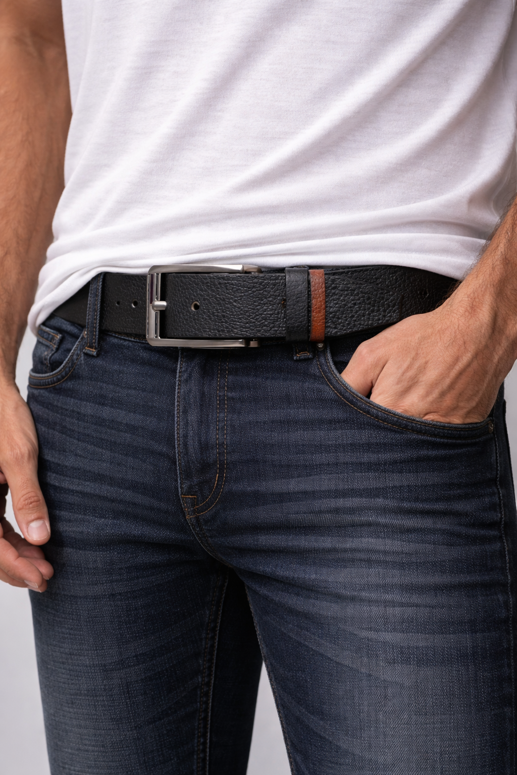 GENUINE LEATHER BELT BLACK