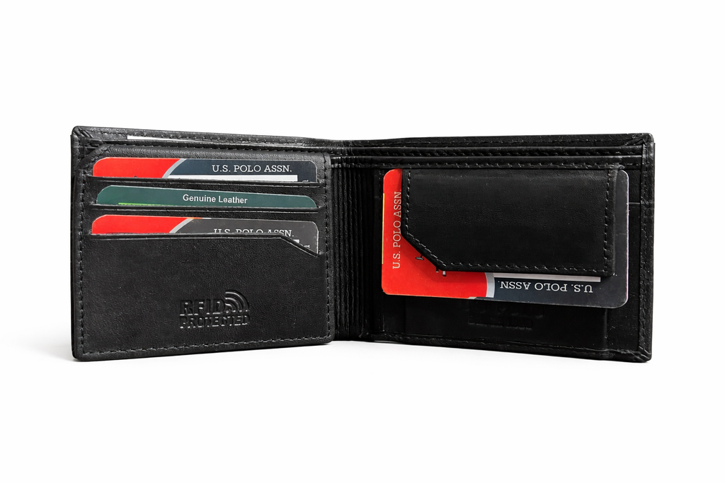 GENUINE LEATHER WALLET BLACK