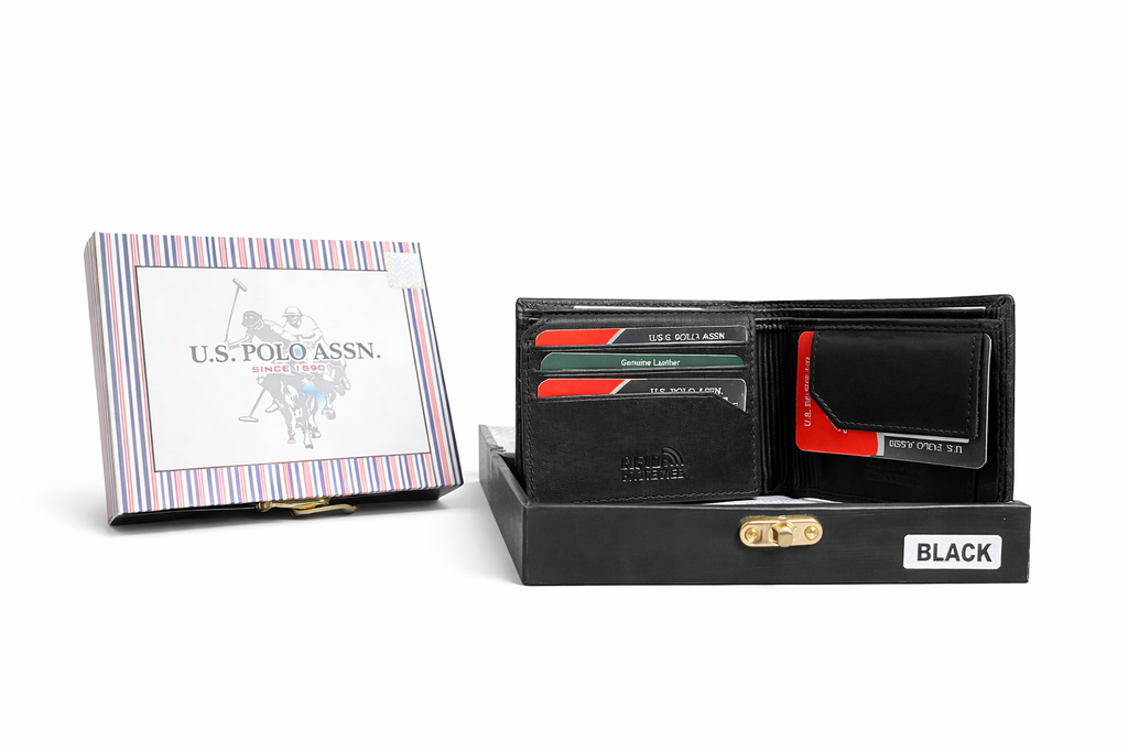GENUINE LEATHER WALLET BLACK