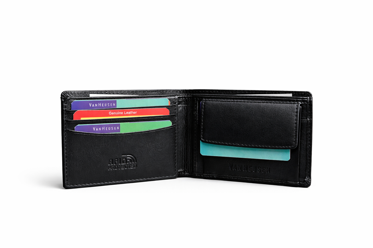 GENUINE LEATHER WALLET BLACK