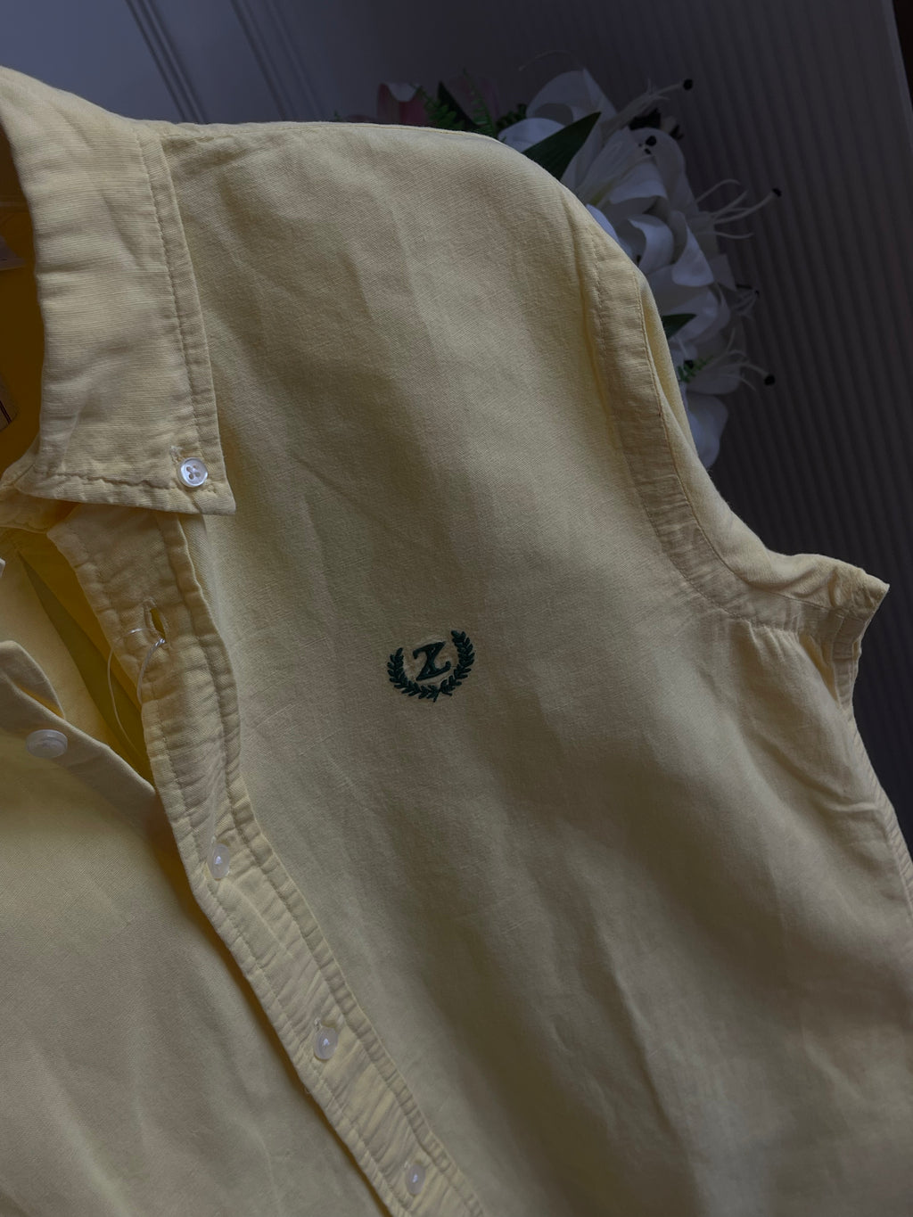 Plain Linen Yellow Colour Full Sleeve Shirt