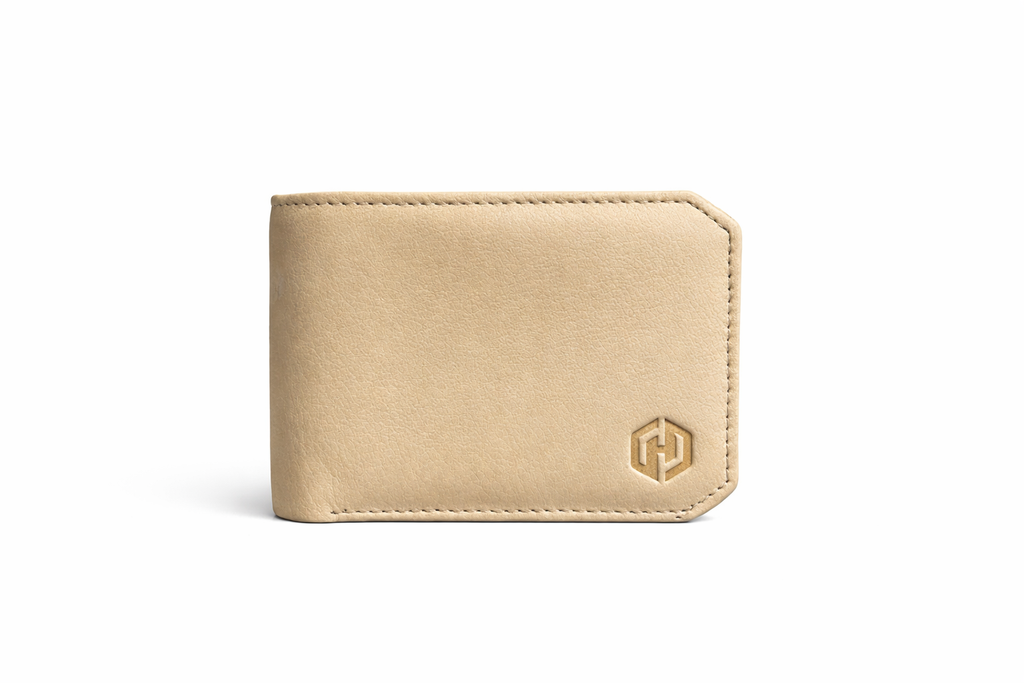 GENUINE LEATHER WALLET BEIGE
