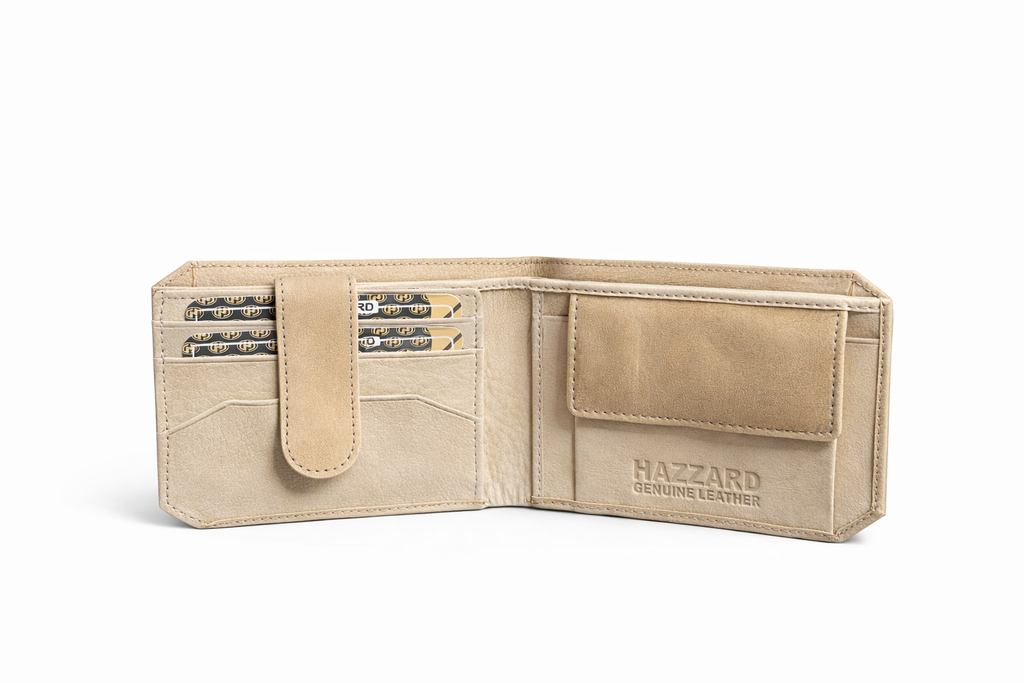 GENUINE LEATHER WALLET BEIGE