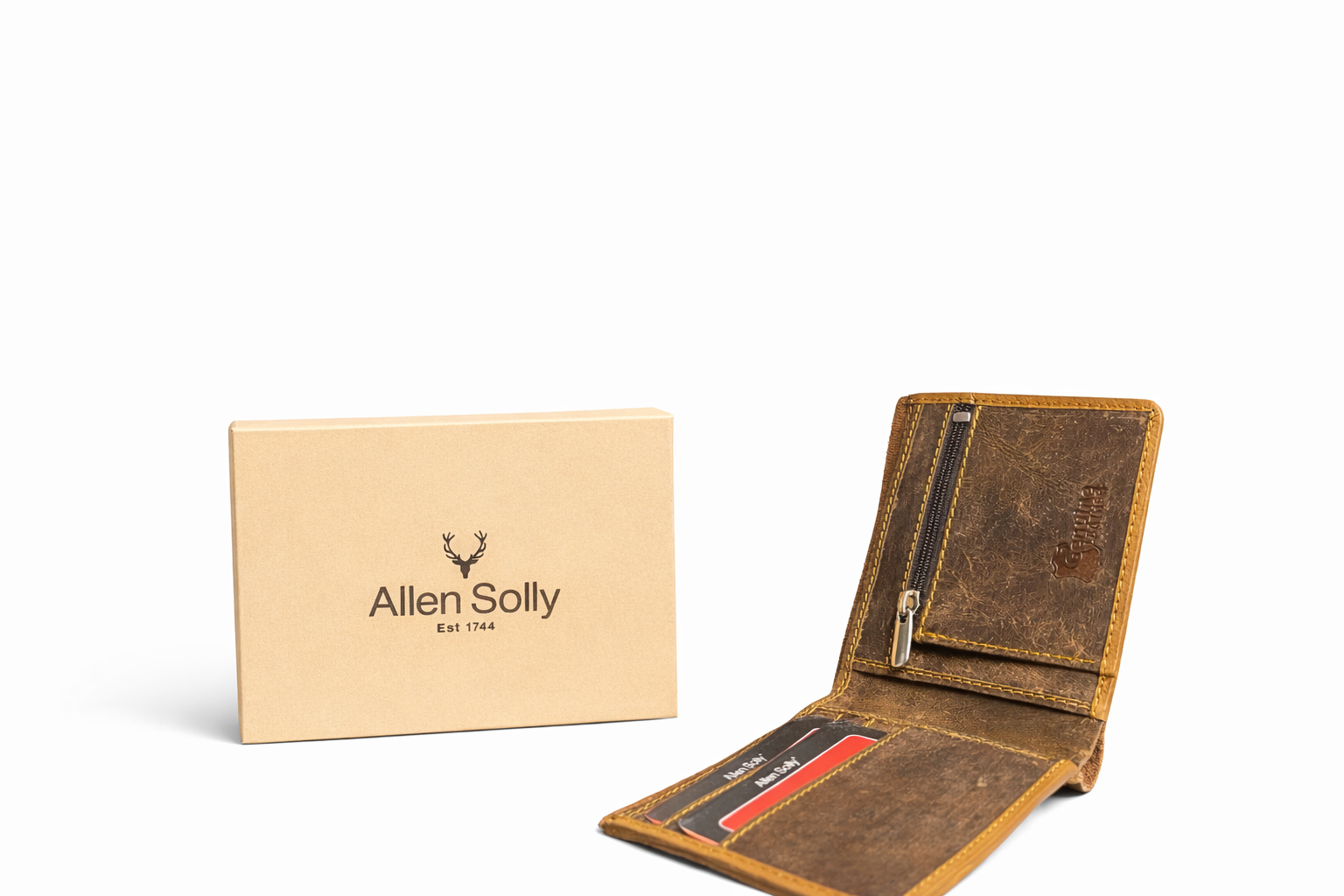 GENUINE LEATHER WALLET BROWN