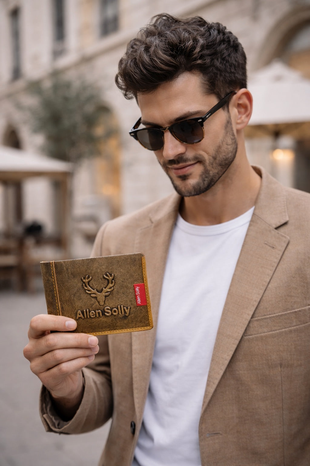 GENUINE LEATHER WALLET BROWN