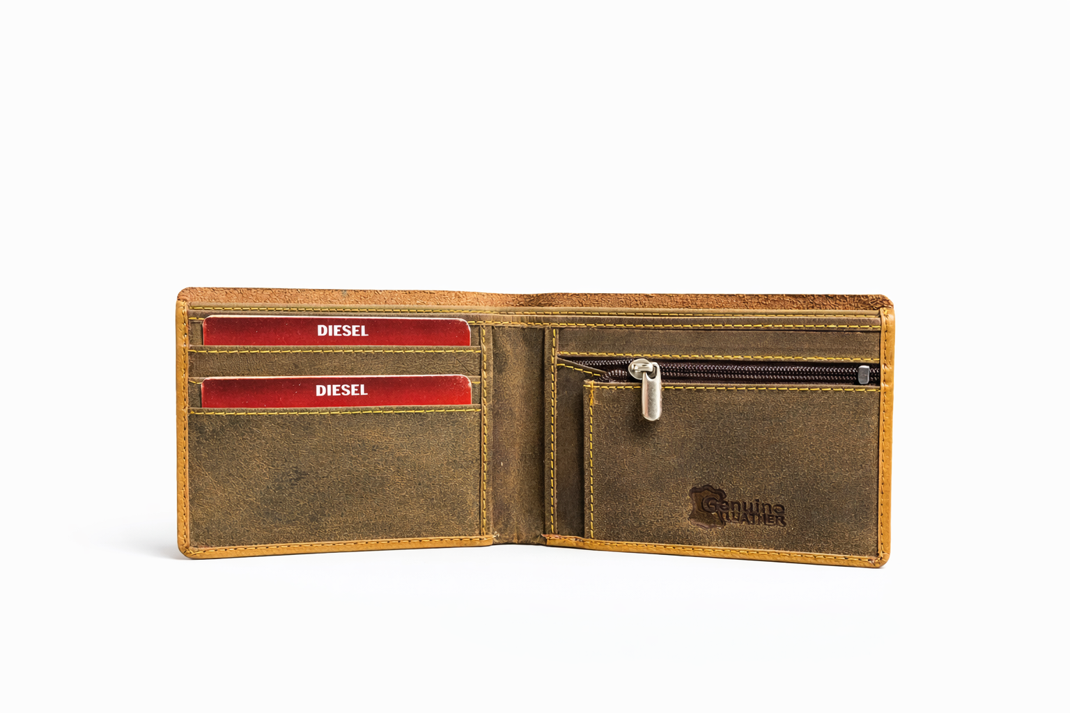 GENUINE LEATHER WALLET BROWN