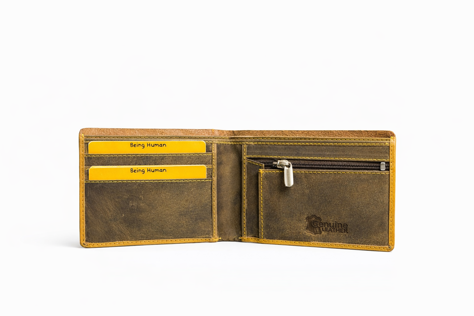 GENUINE LEATHER WALLET BROWN
