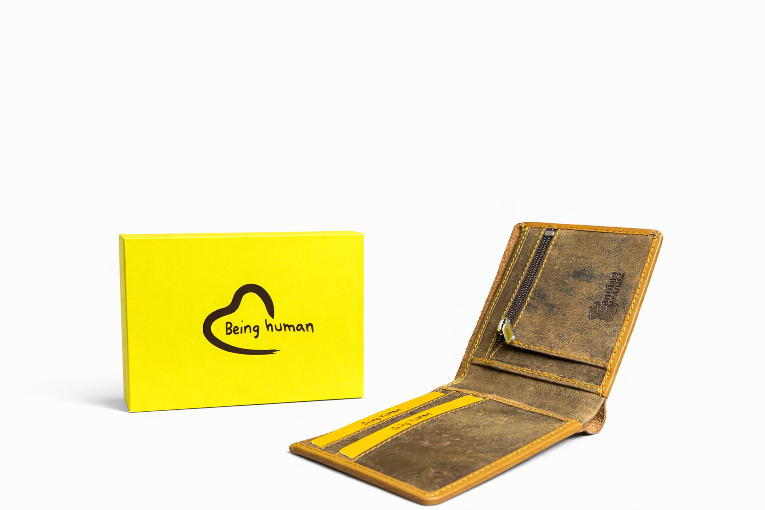 GENUINE LEATHER WALLET BROWN