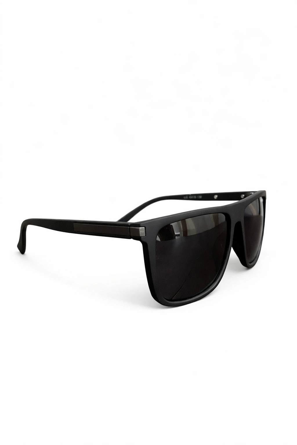 Matte Black Square Sunglasses