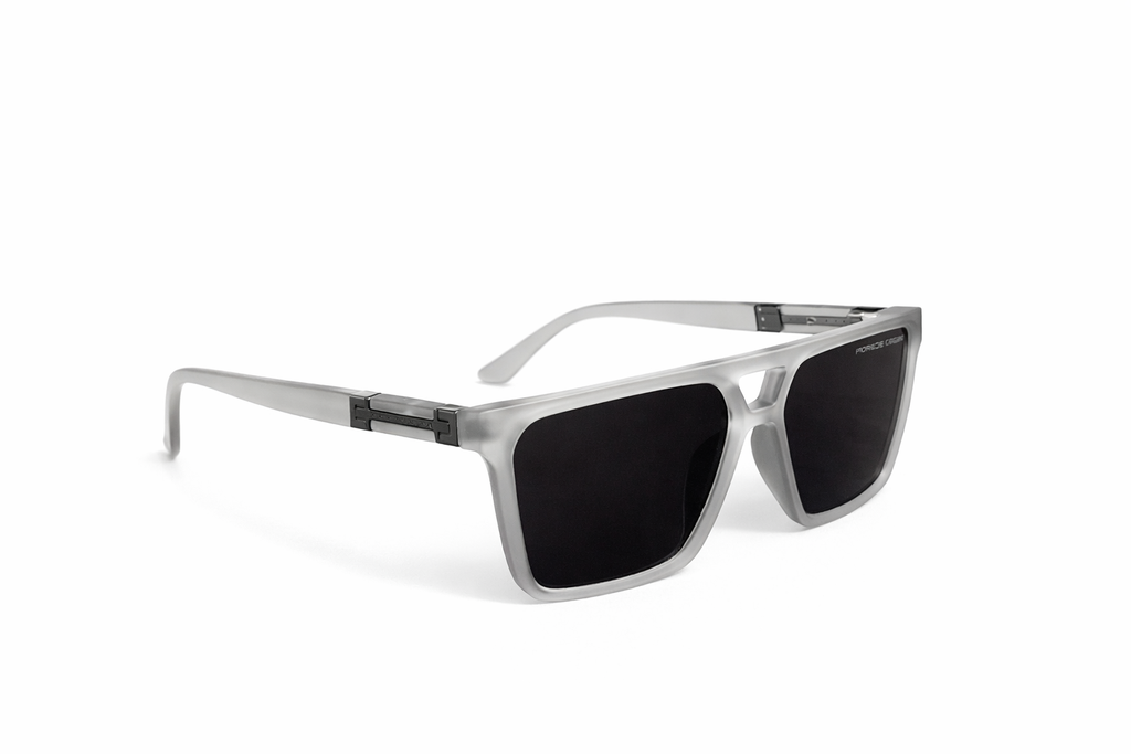 Premium Square Sunglasses in Frosted Grey
