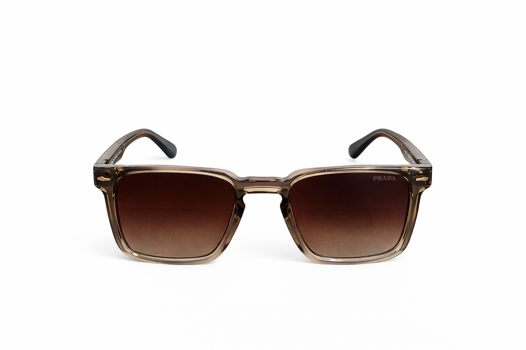 Classic Brown Gradient Square Sunglasses