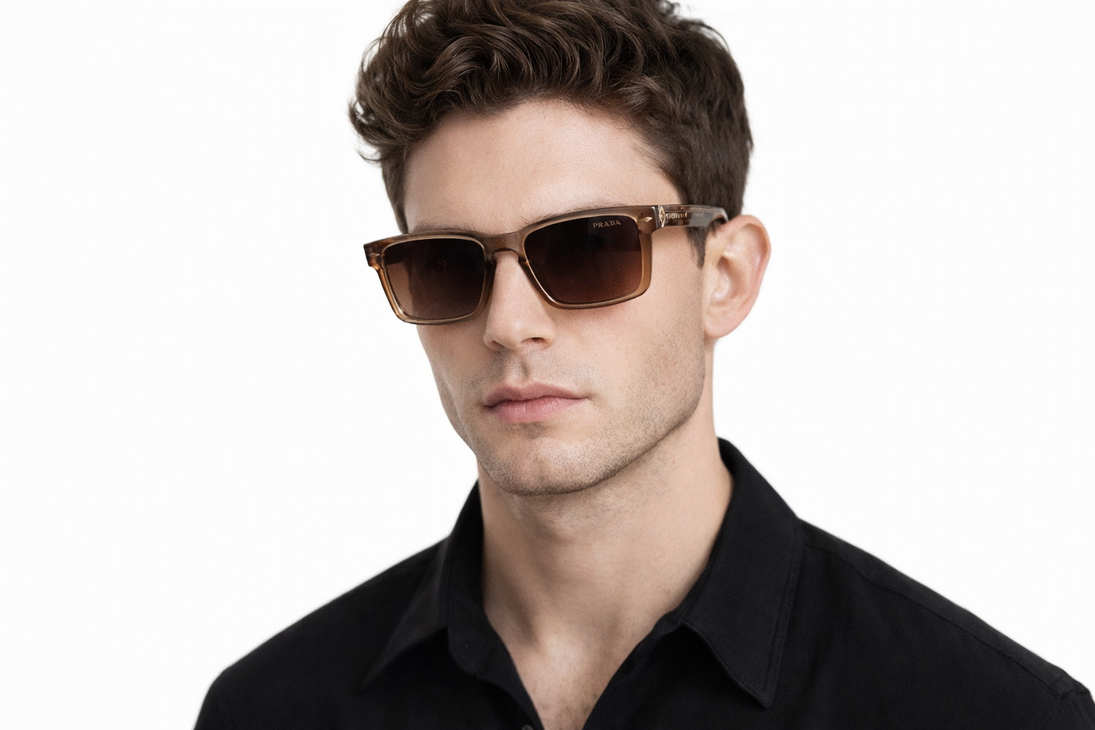 Classic Brown Gradient Square Sunglasses