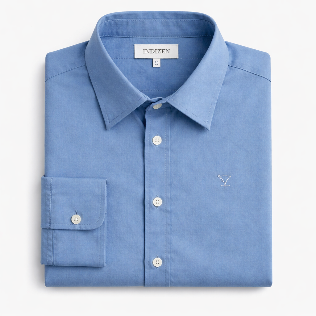 INDIZEN SKY BLUE PLAIN SHIRT
