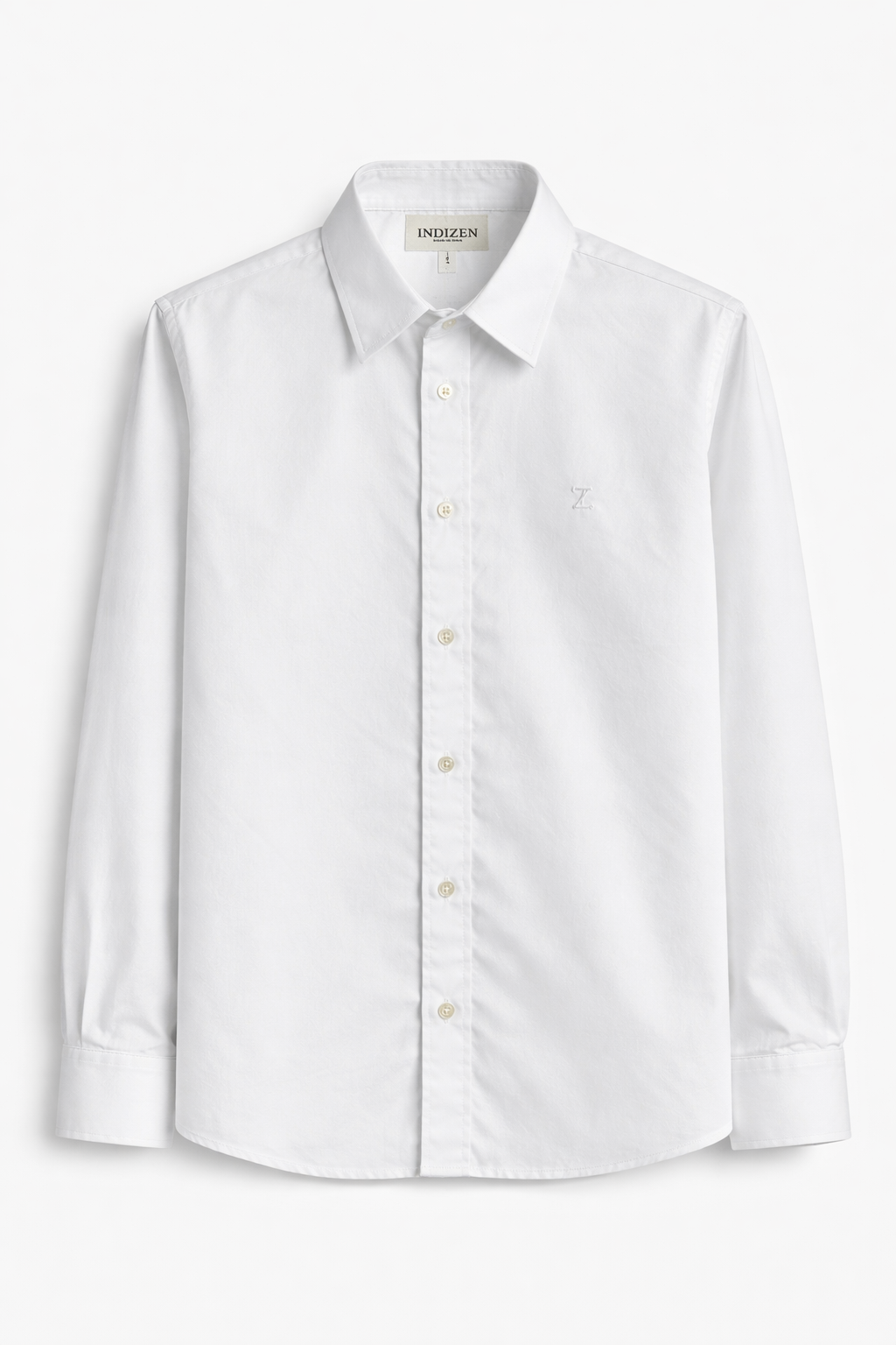 INDIZEN WHITE PLAIN SHIRT