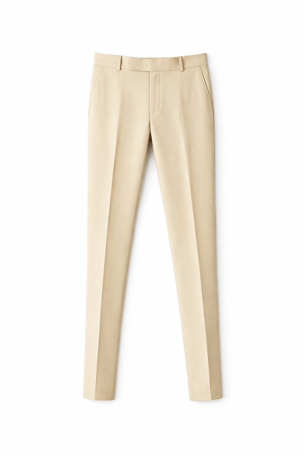 STRAIGHT FIT CREAM FORMAL PANT