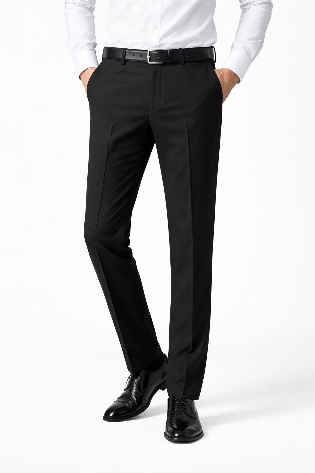 STRAIGHT FIT BLACK FORMAL PANT