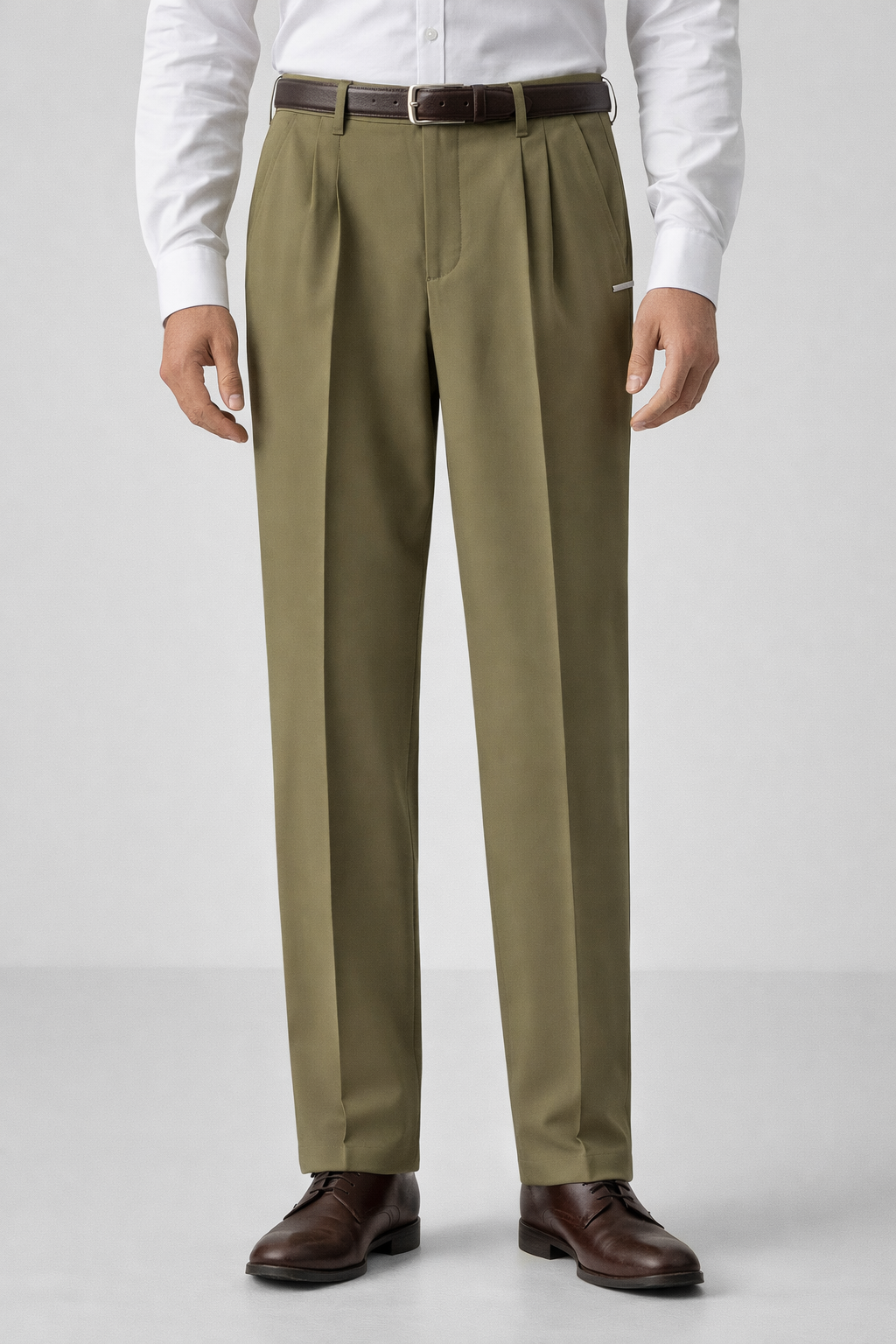 LOOS FIT OLIVE GREEN FORMAL PANT