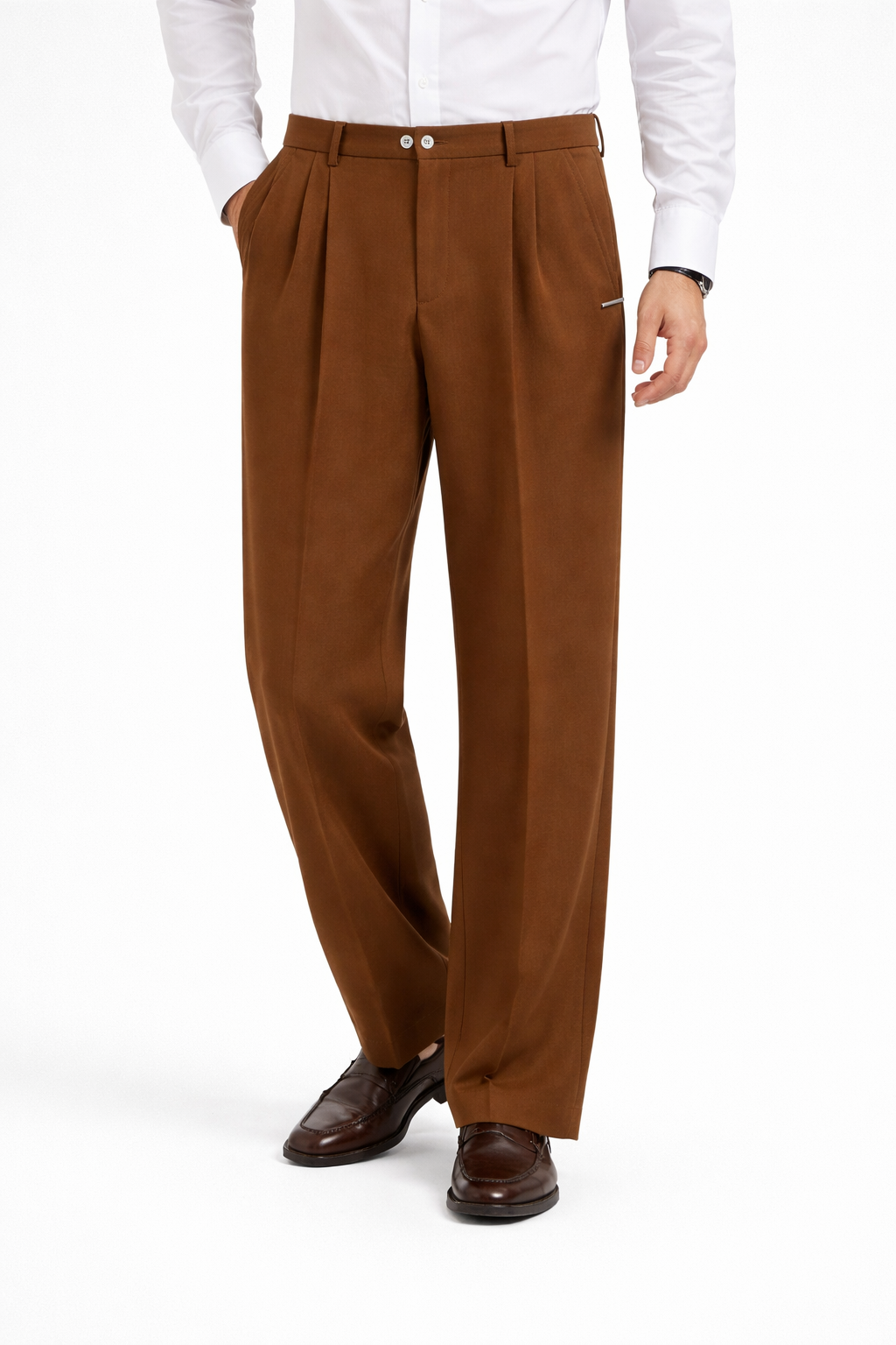 LOOS FIT RUST BROWN FORMAL PANT