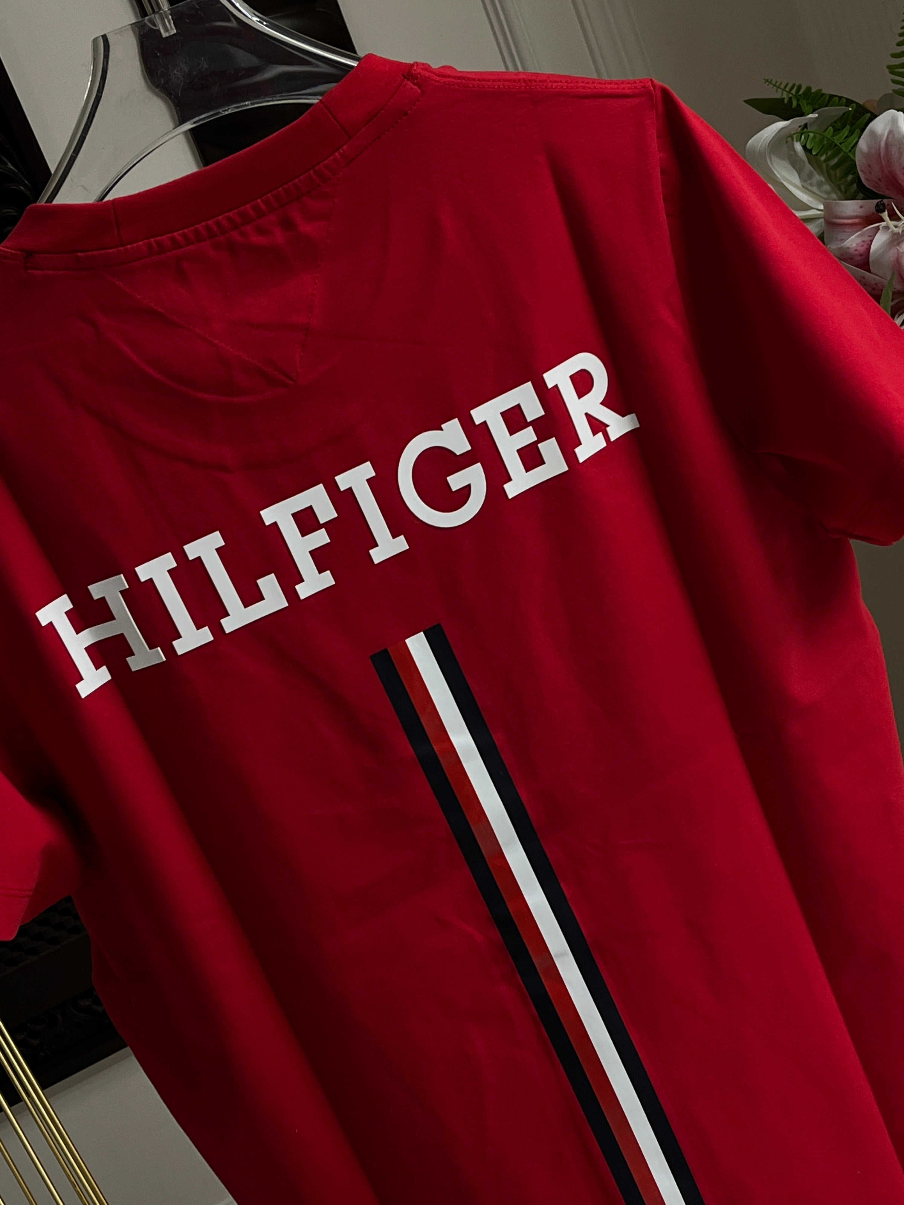 Drop Shoulder Half Sleeve T-Shirt – Classic Red