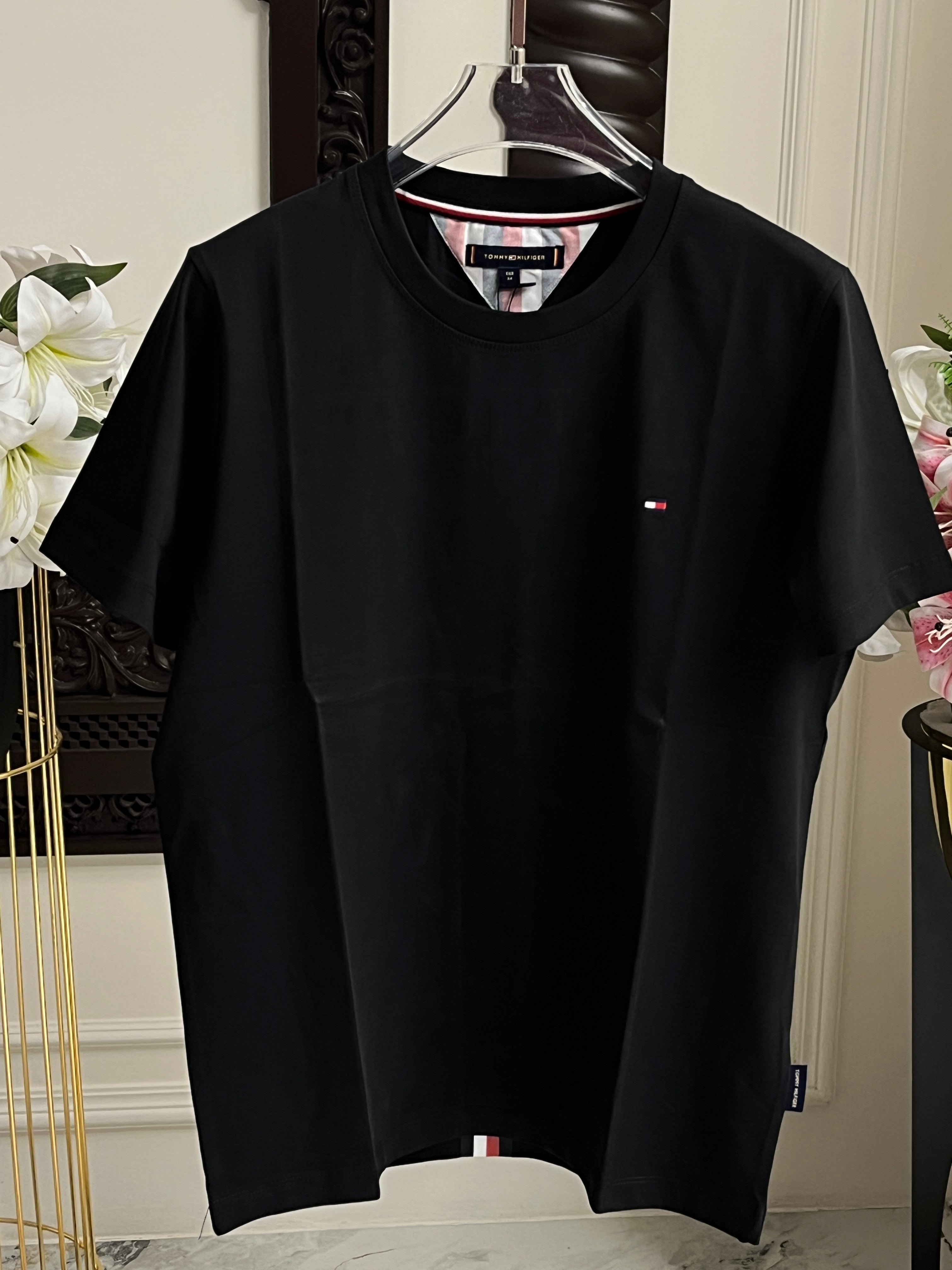 Drop Shoulder Half Sleeve T-Shirt – Black