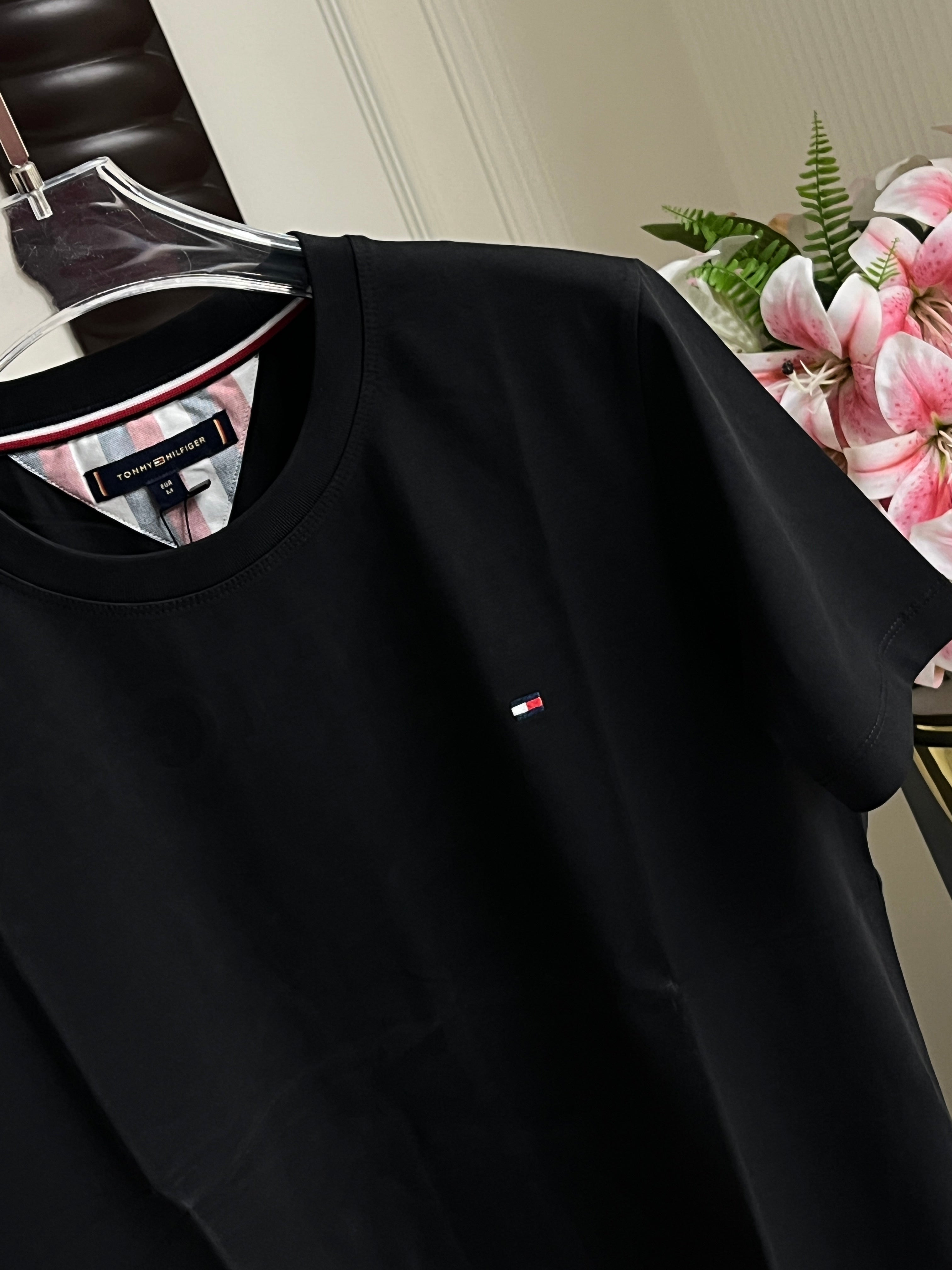 Drop Shoulder Half Sleeve T-Shirt – Black