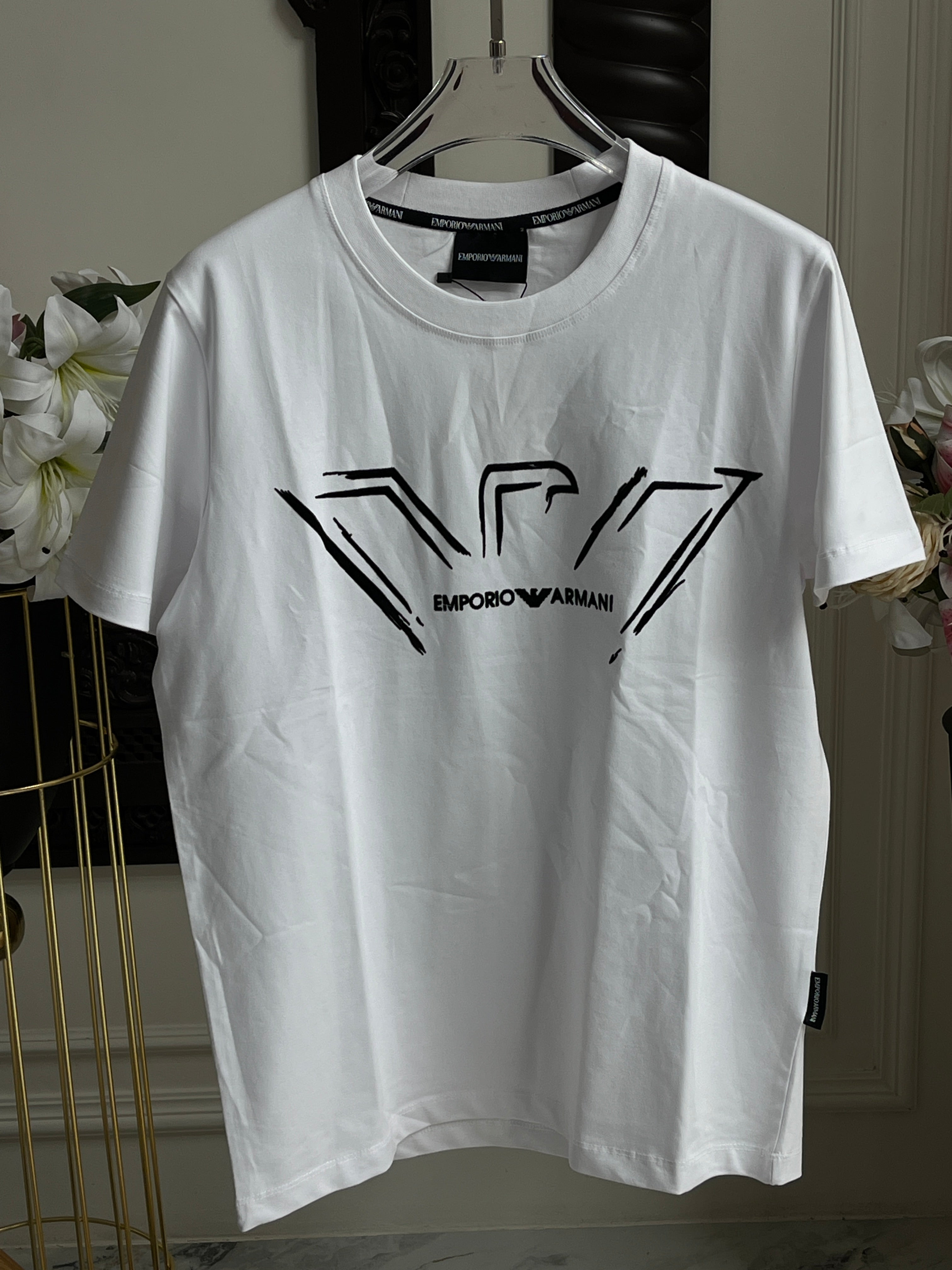 Graphic Crew Neck Tee – White