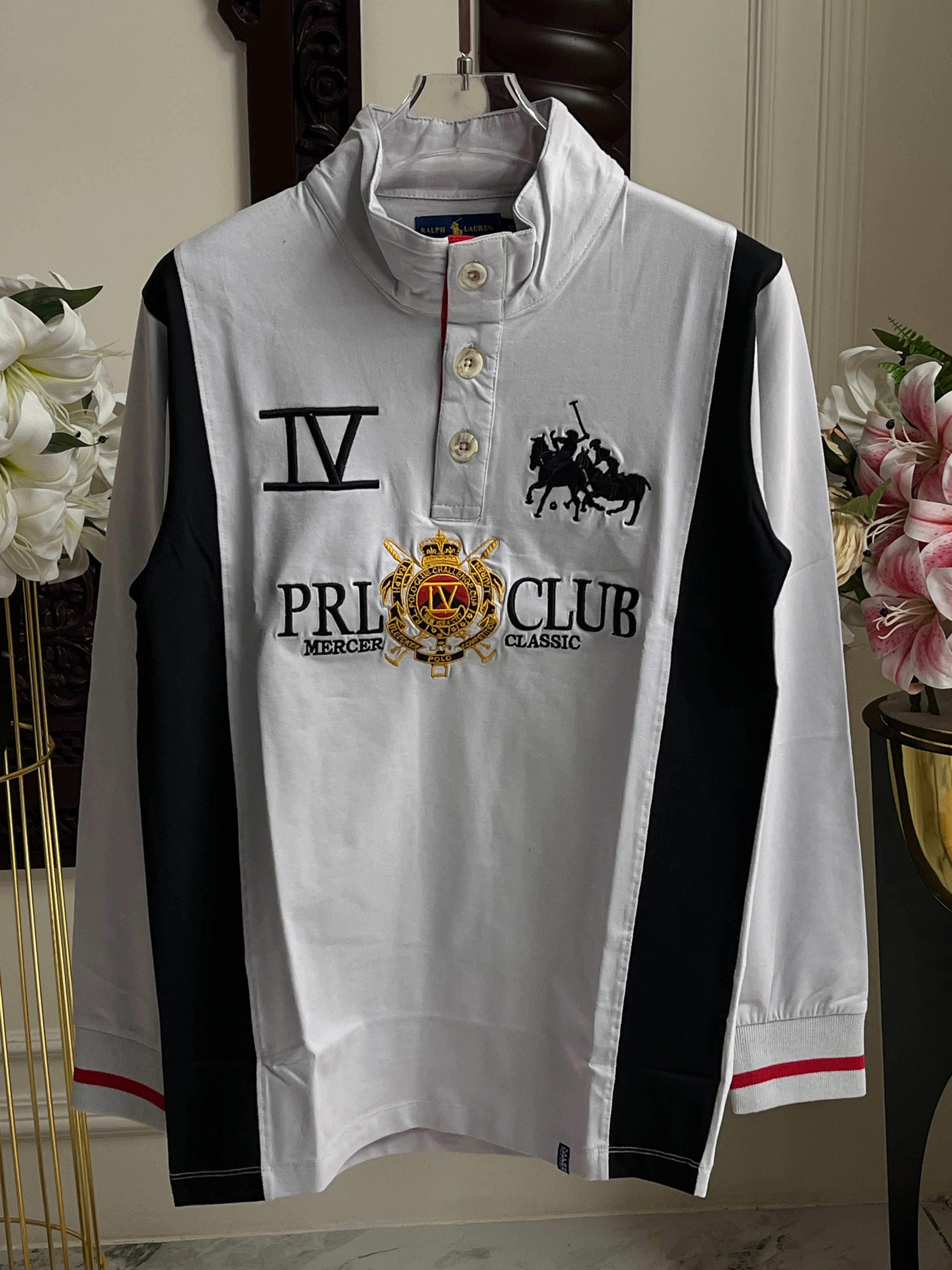 Sport Club Mock-Neck Pullover - White And Black 103