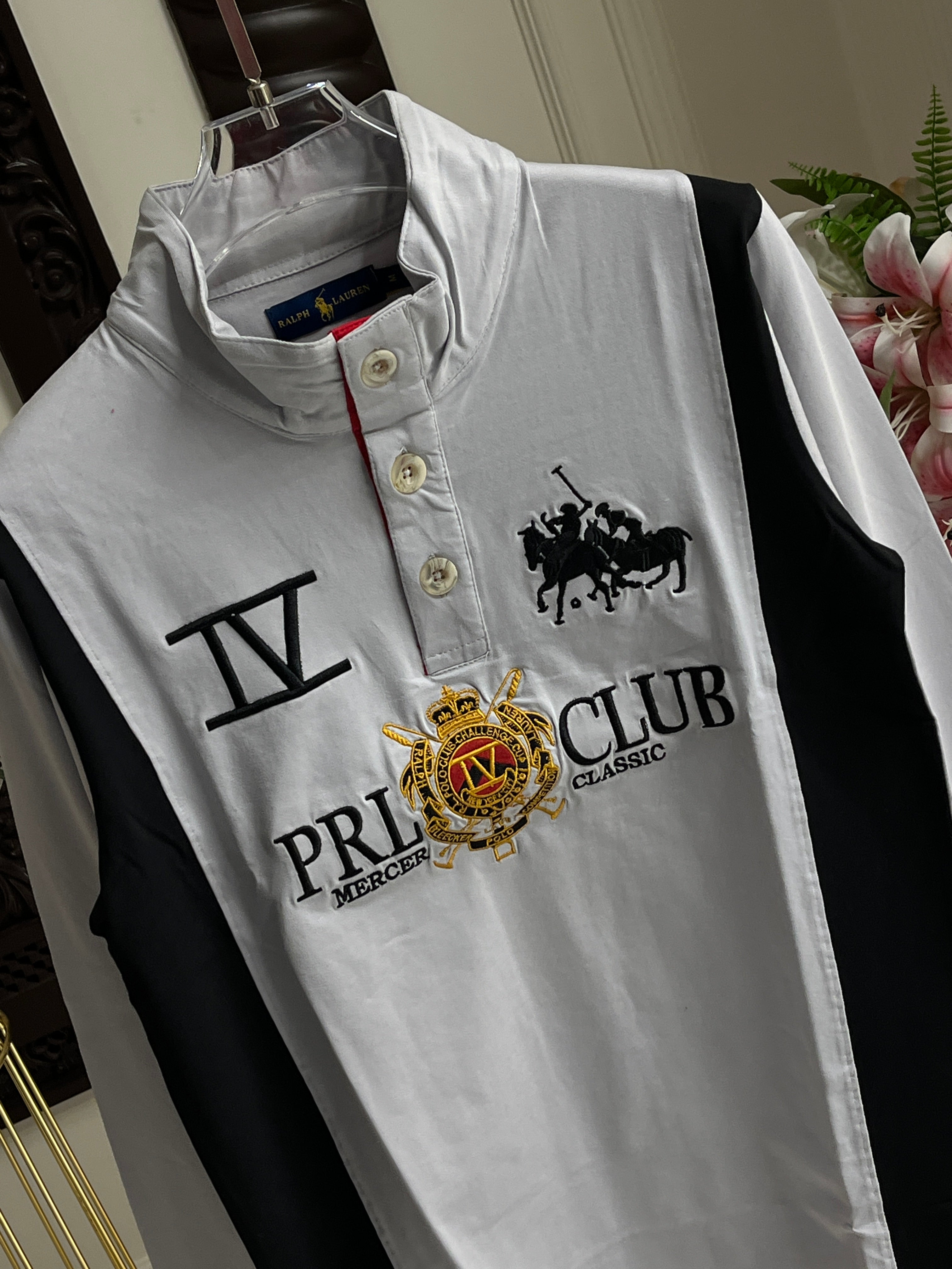 Sport Club Mock-Neck Pullover - White And Black 103