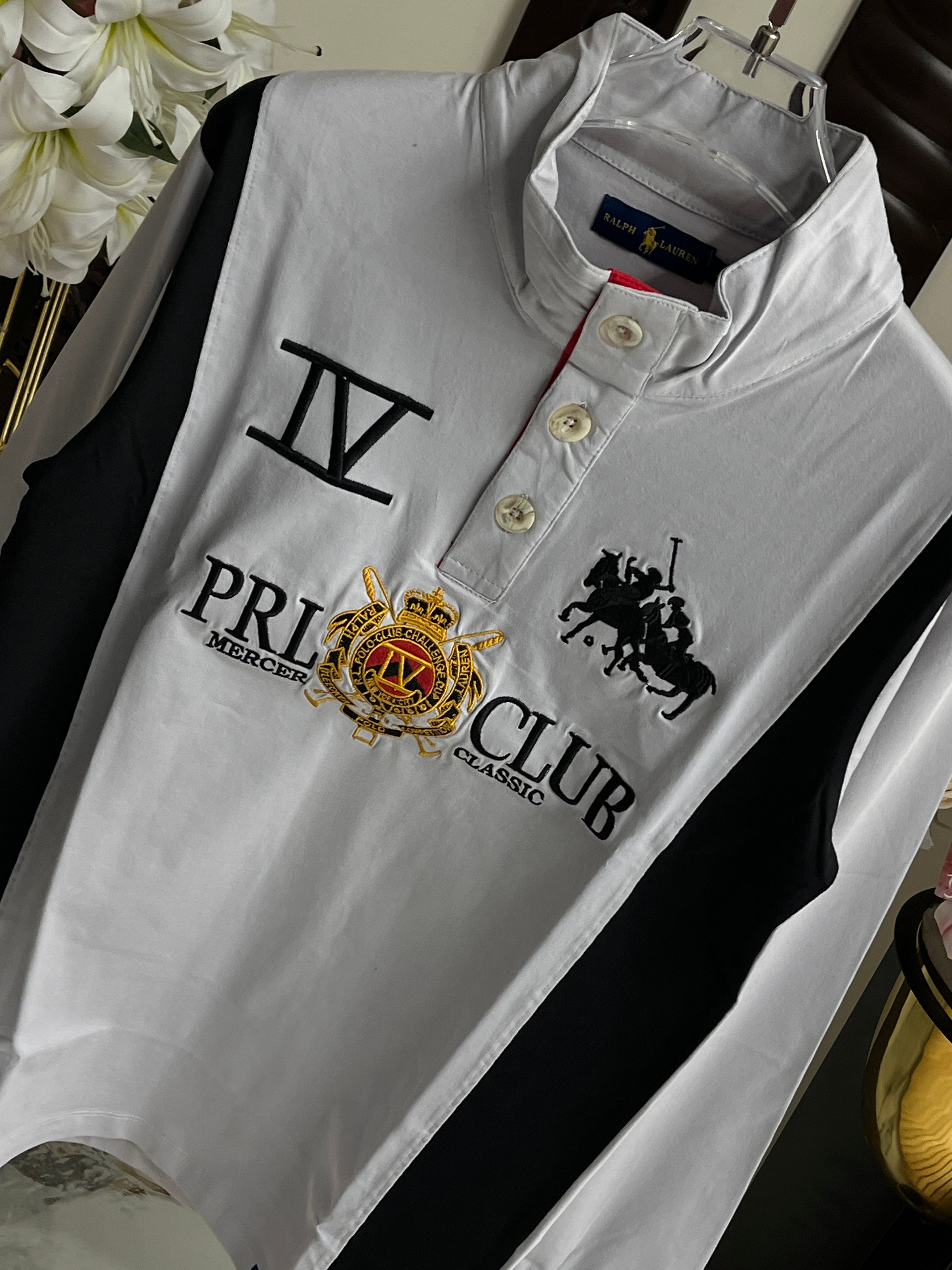 Sport Club Mock-Neck Pullover - White And Black 103