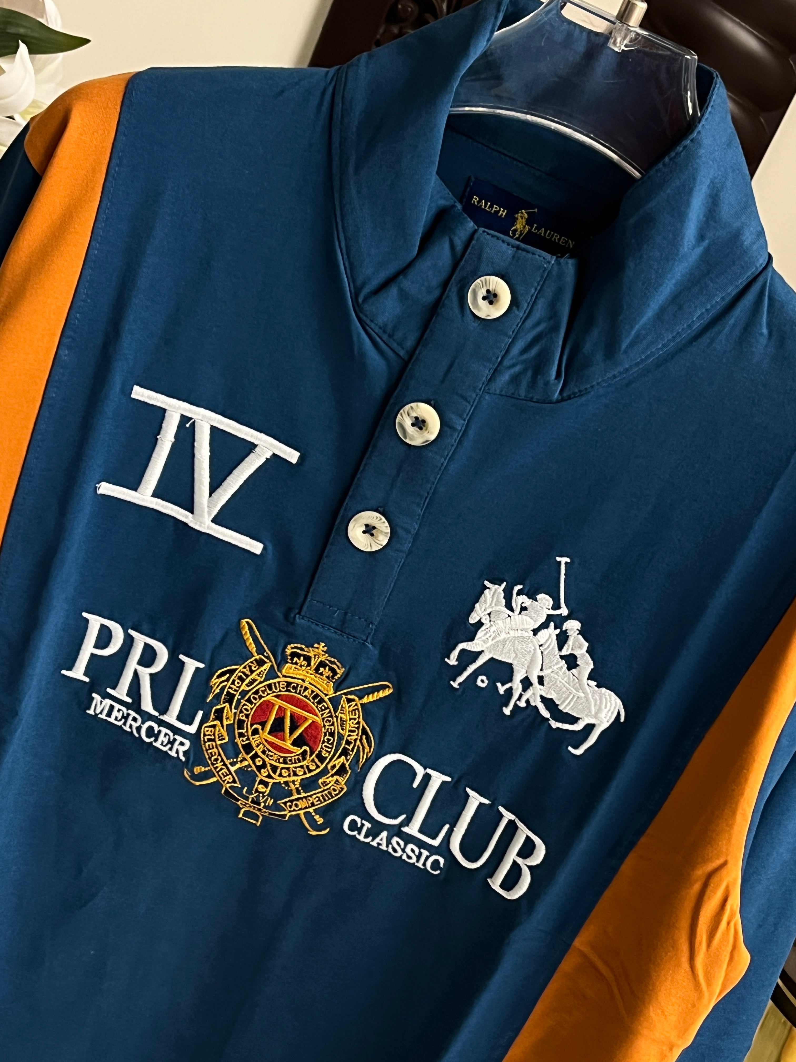 Sport Club Mock-Neck Pullover - Blue and orange 102