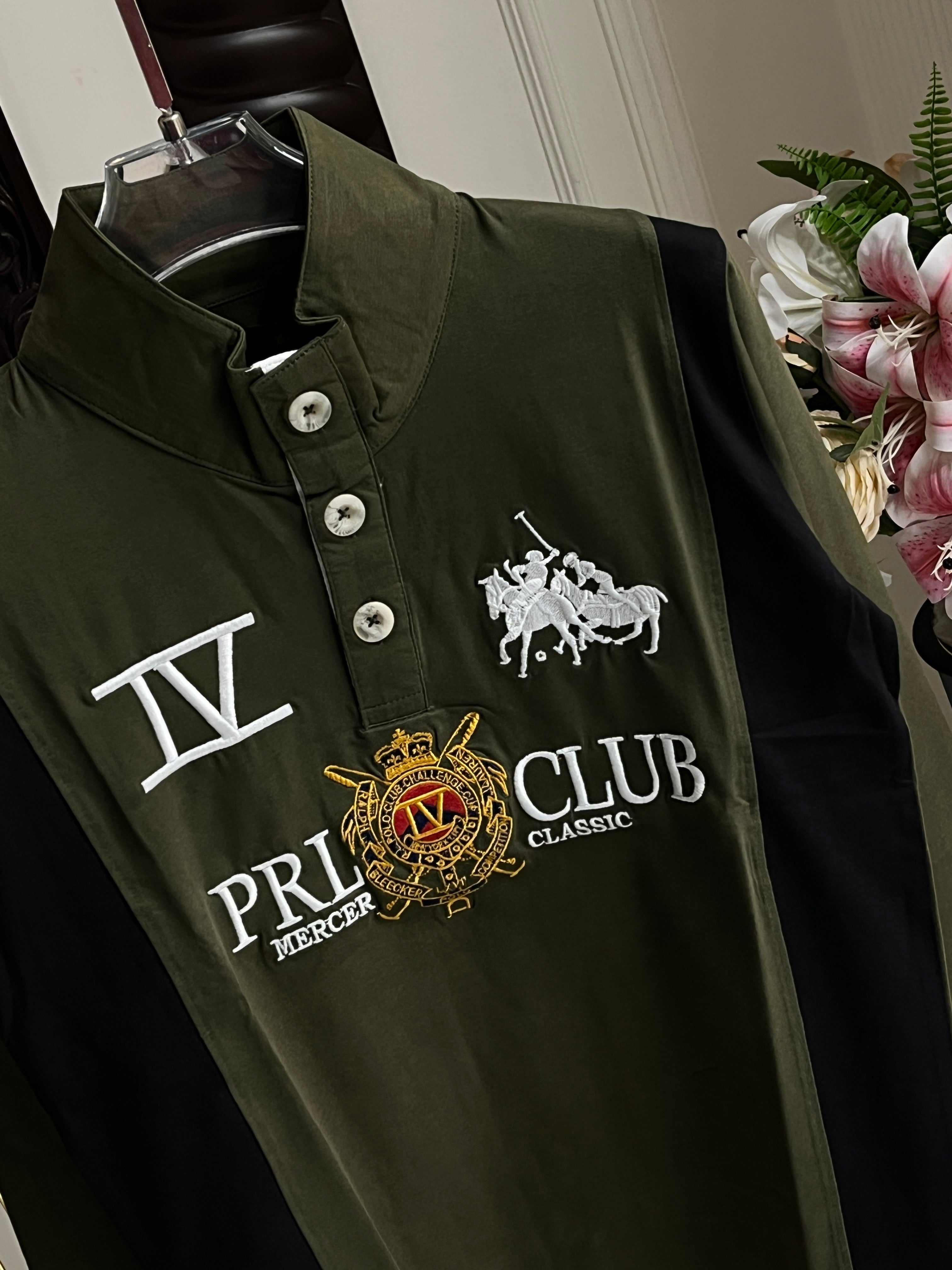 Sport Club Mock-Neck Pullover - Green And Black 104