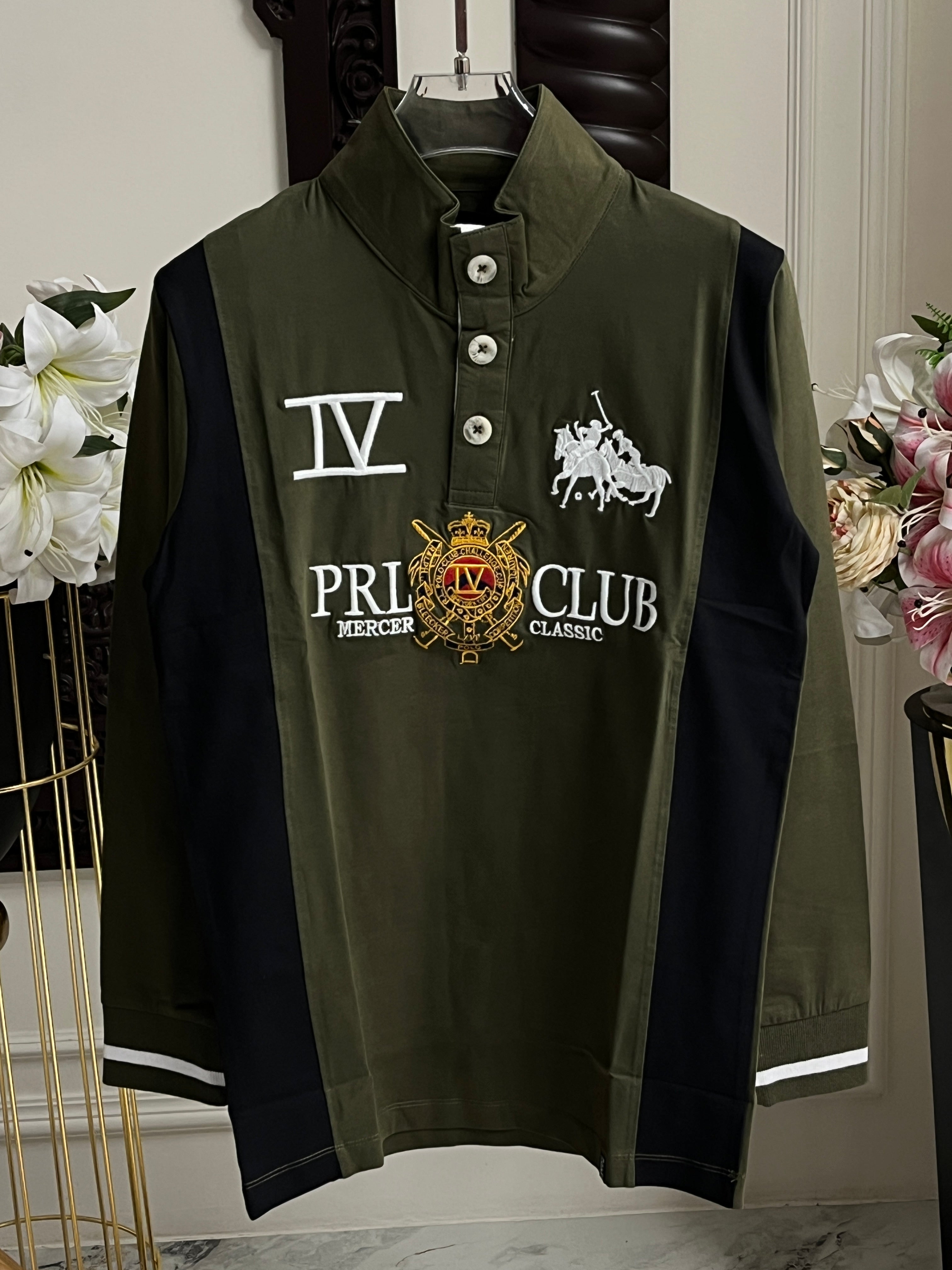 Sport Club Mock-Neck Pullover - Green And Black 104